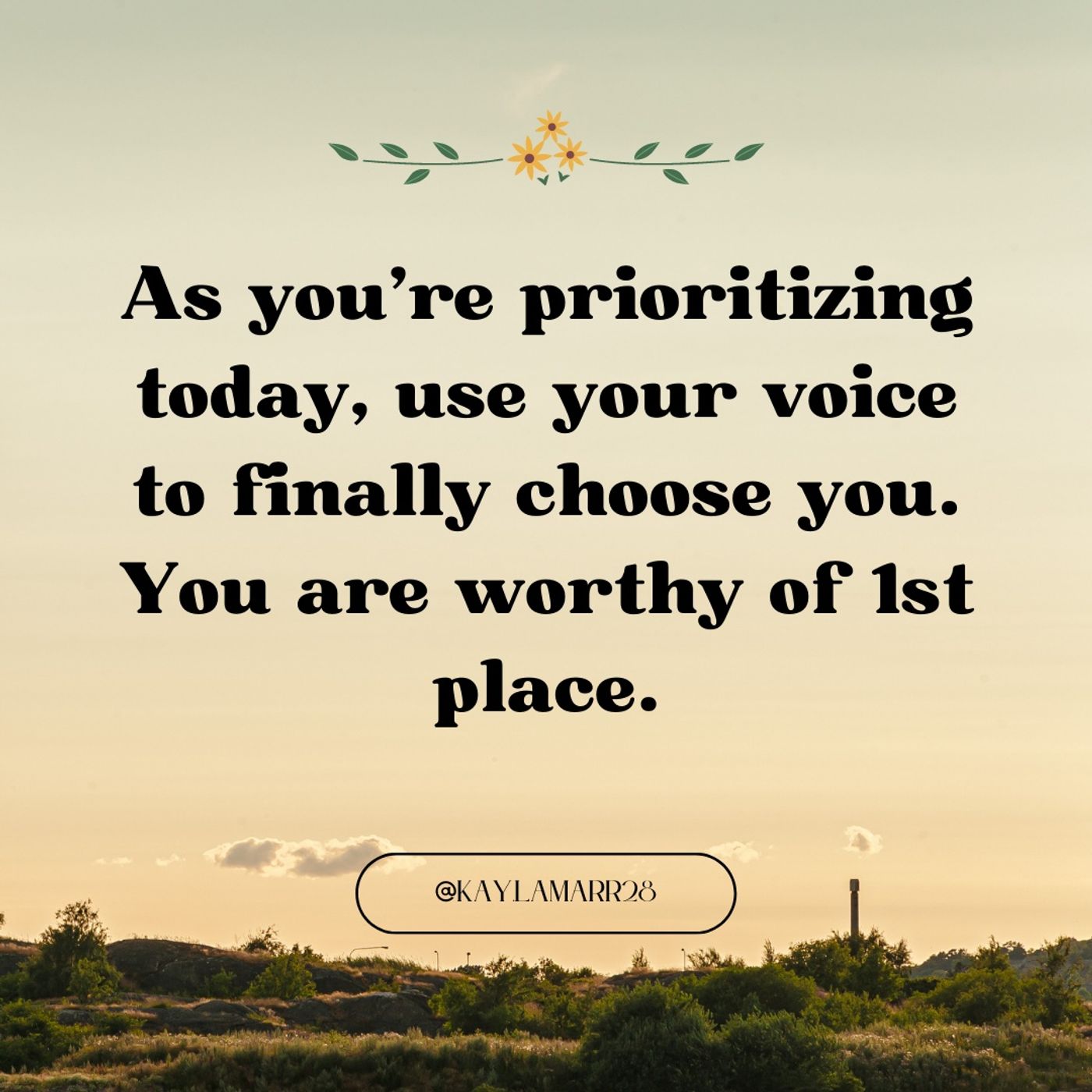 Prioritize Yourself Prioritize Yourself