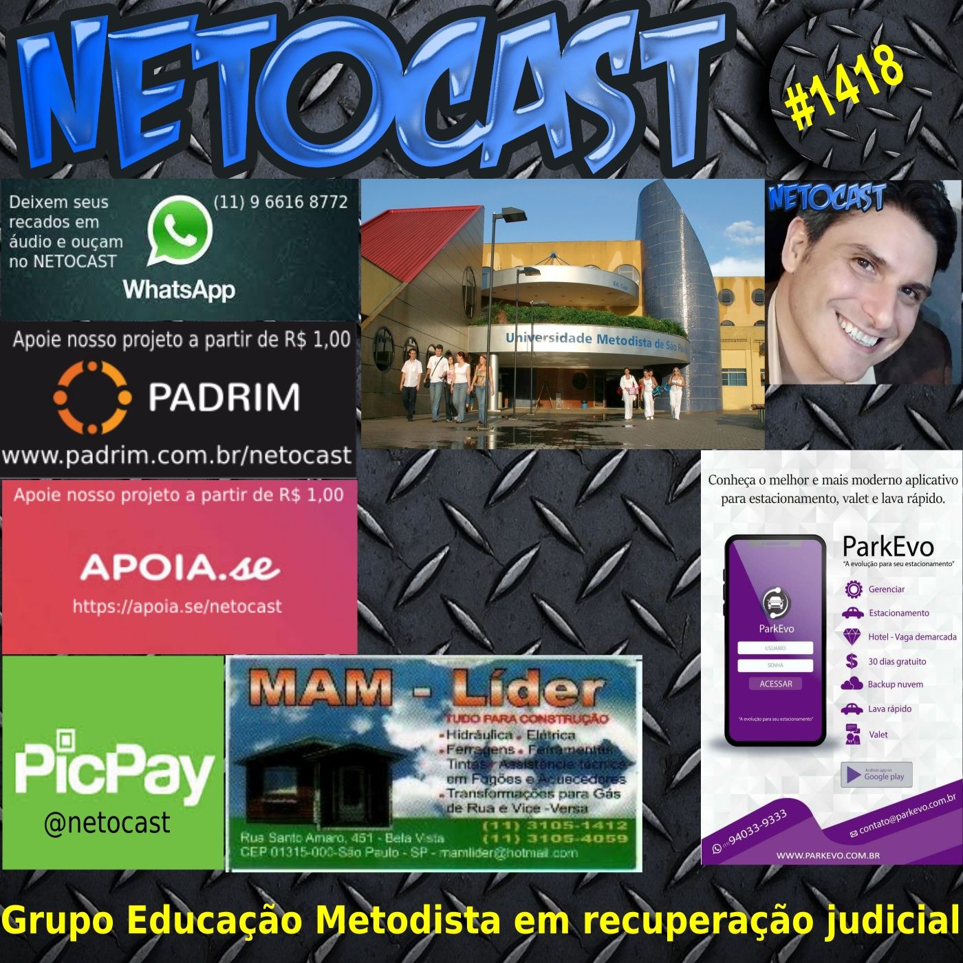 NETOCAST 1418 DE 29/04/2021 - Grupo Educação Metodista se prepara para pedir recuperação judicial