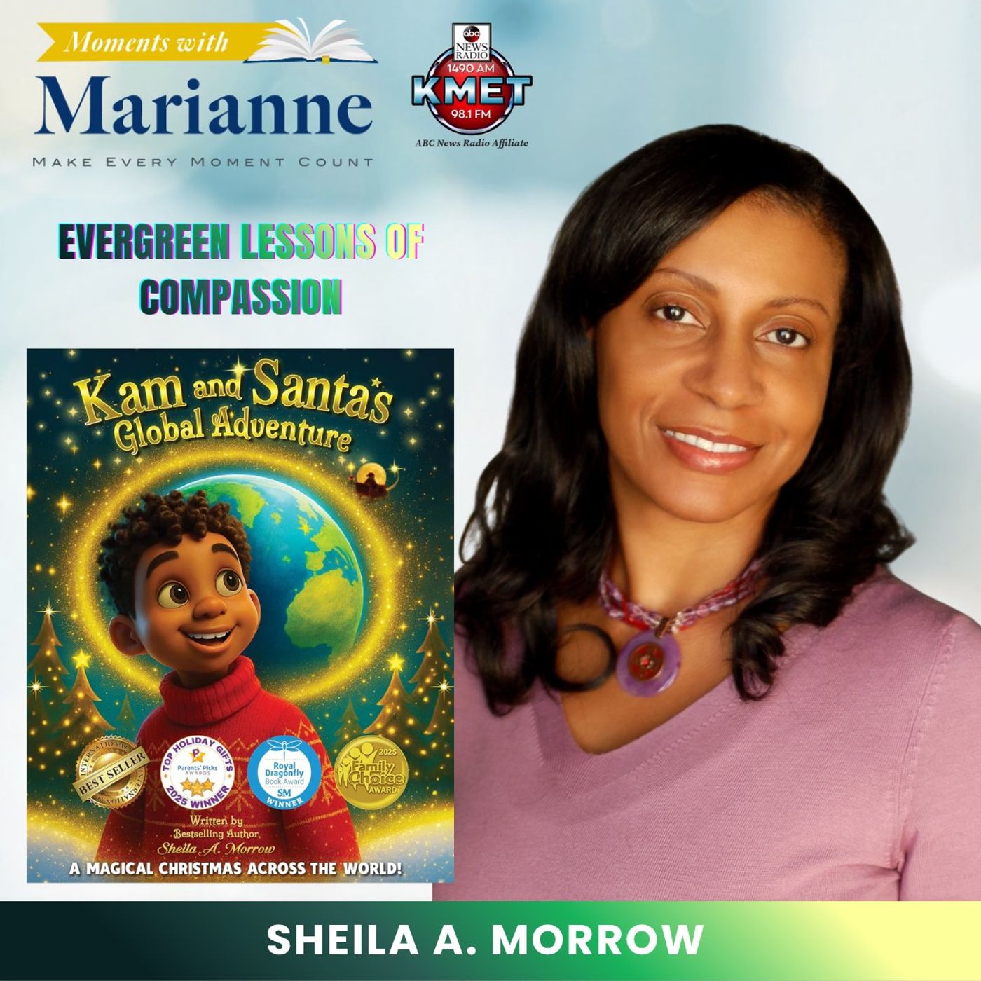 Kam and Santa’s Global Adventure with Sheila A. Morrow episode artwork
