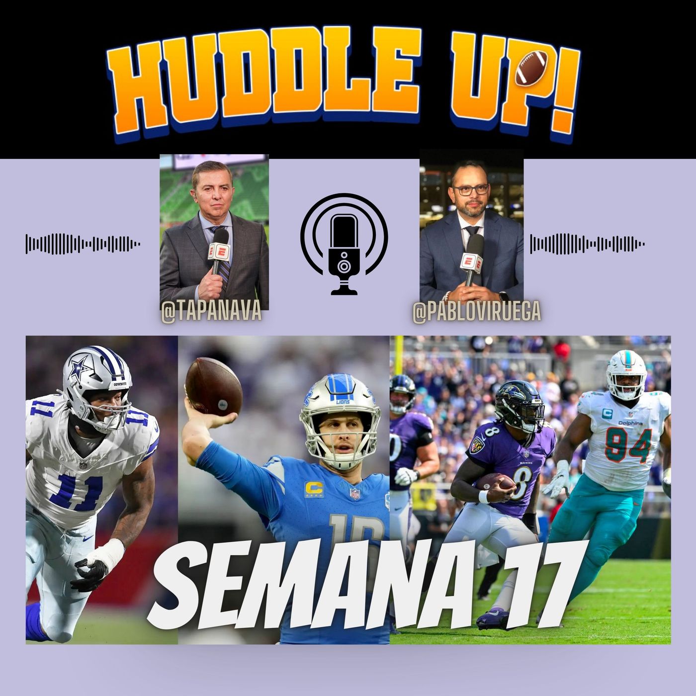 #HuddleUP Previo Semana 17 #NFL @TapaNava & @PabloViruega
