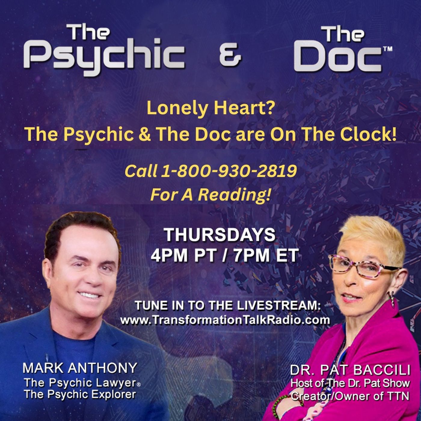 Lonely Heart? The Psychic and The Doc are on the clock. episode artwork