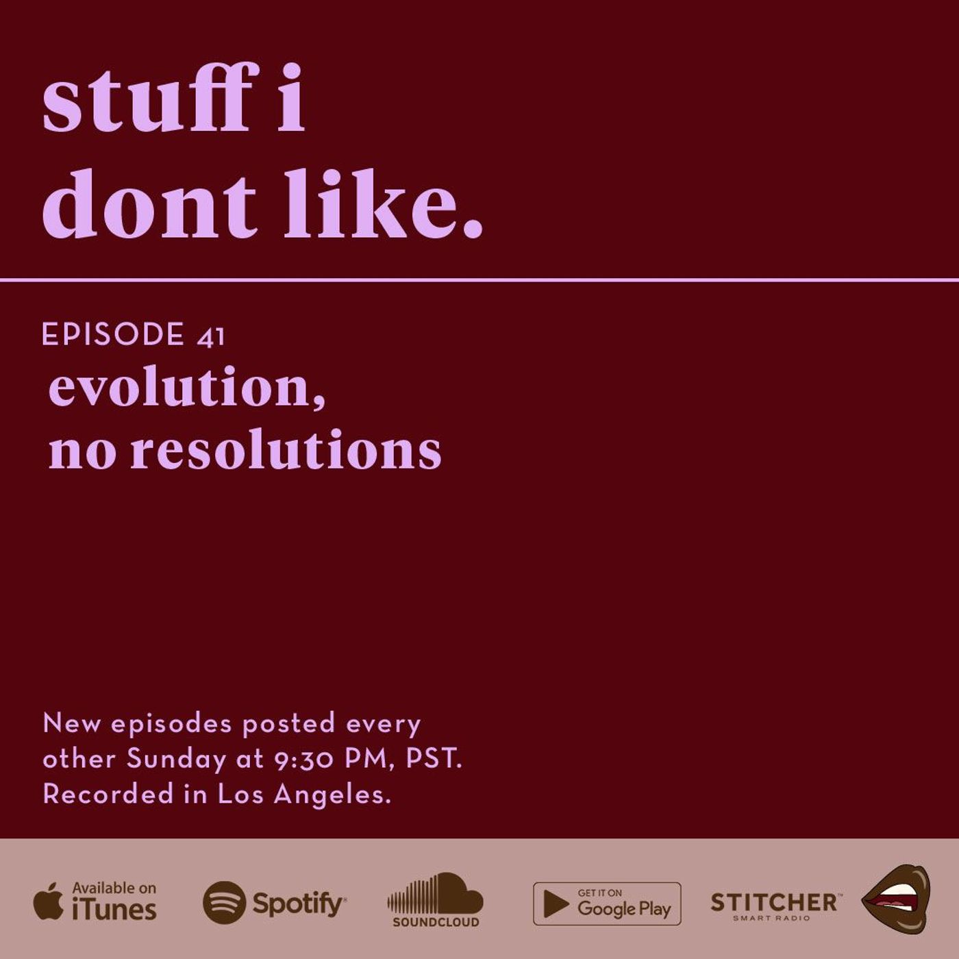 Evolution, not resolutions Evolution, not resolutions