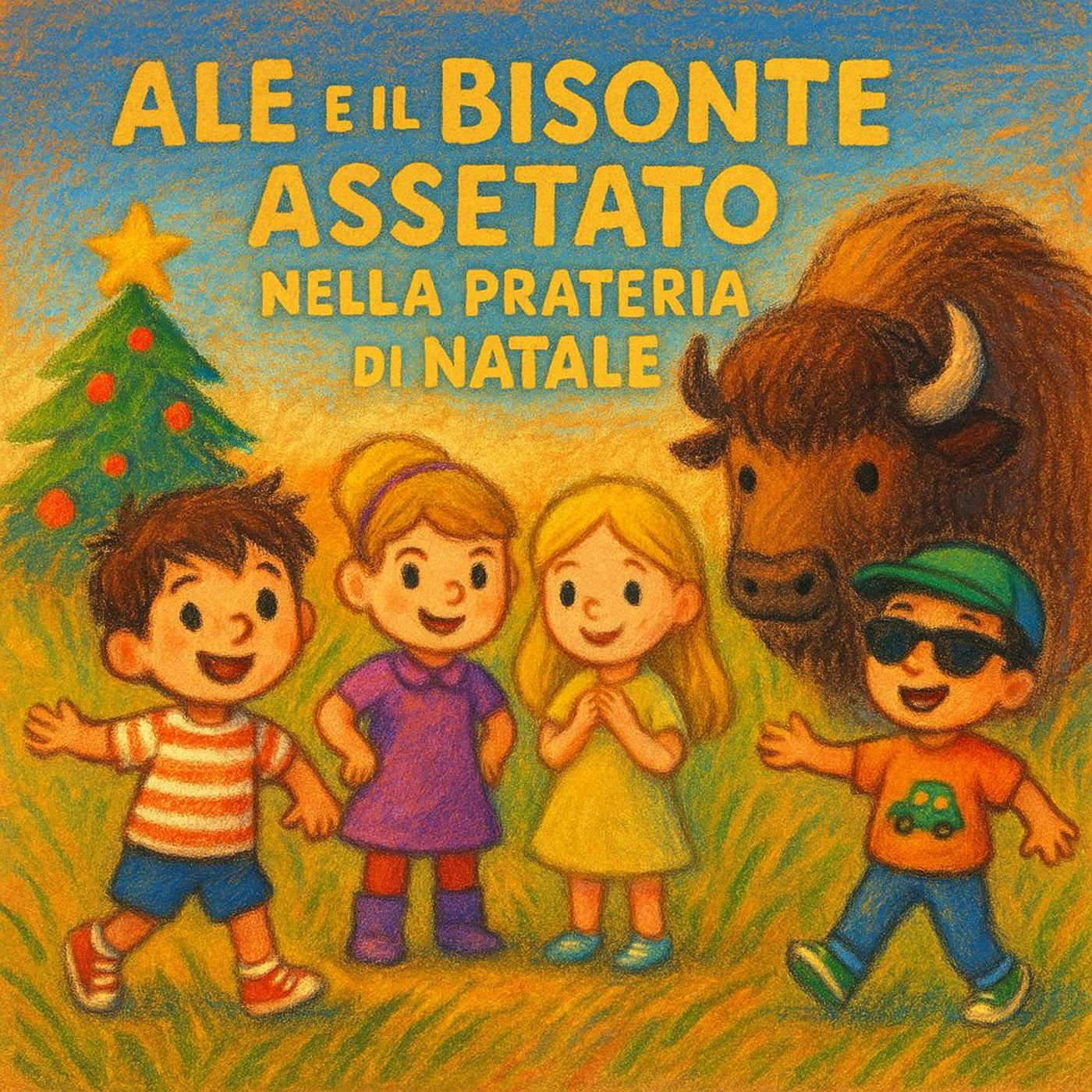 Ale e il Bisonte Assetato nella Prateria di Natale