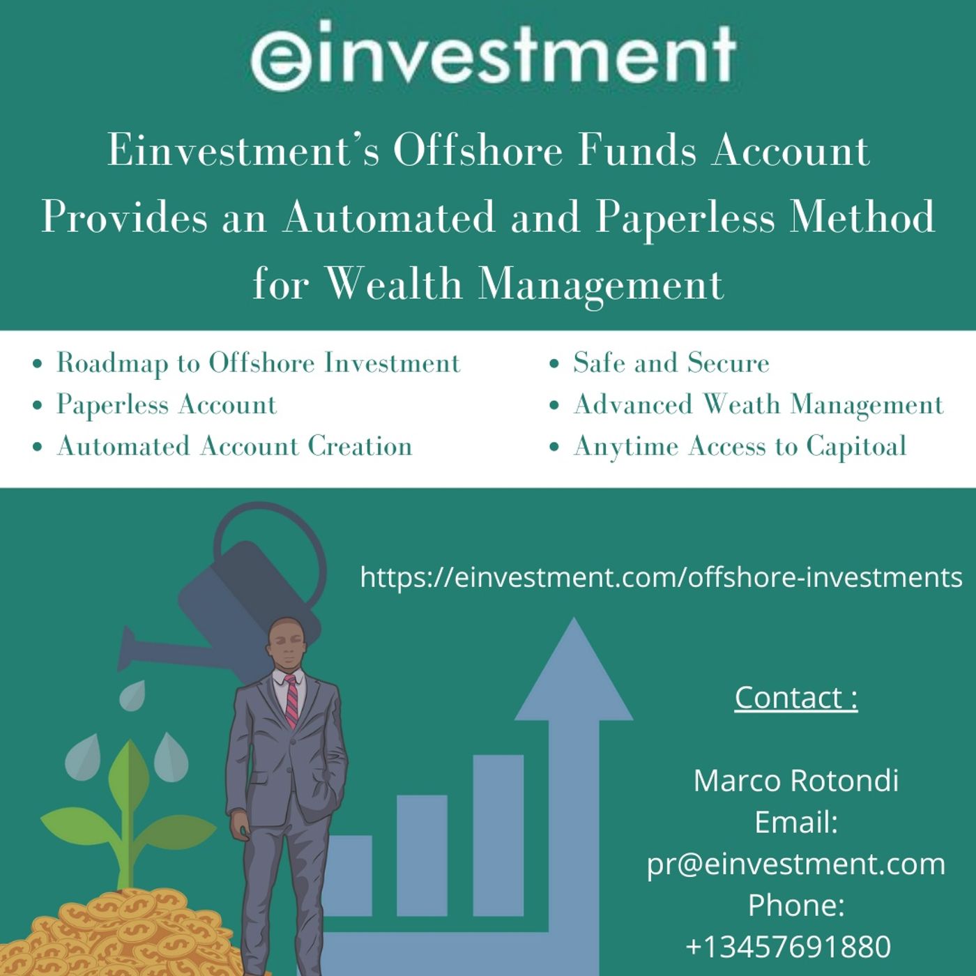 Einvestment’s Offshore Fund Account Provides a Paperless Method for Wealth Management