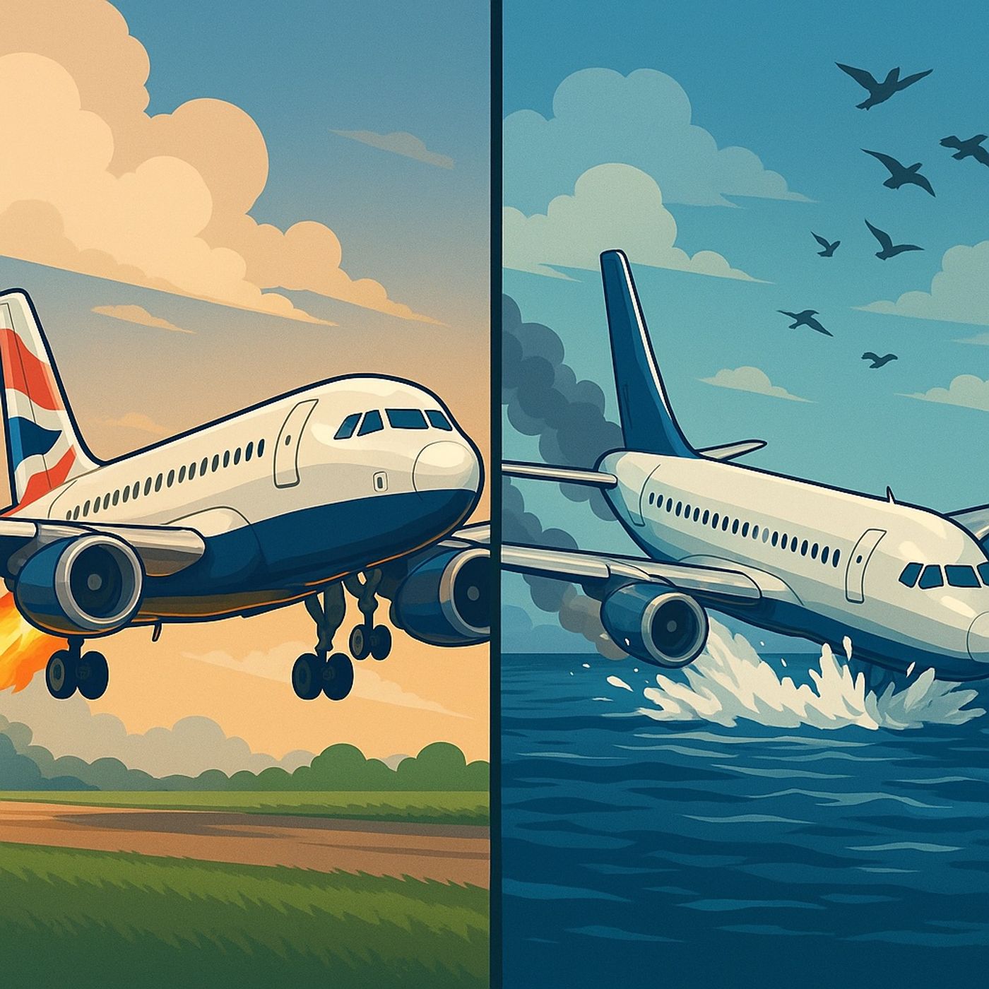 Double Engine Failure: Hudson and Heathrow