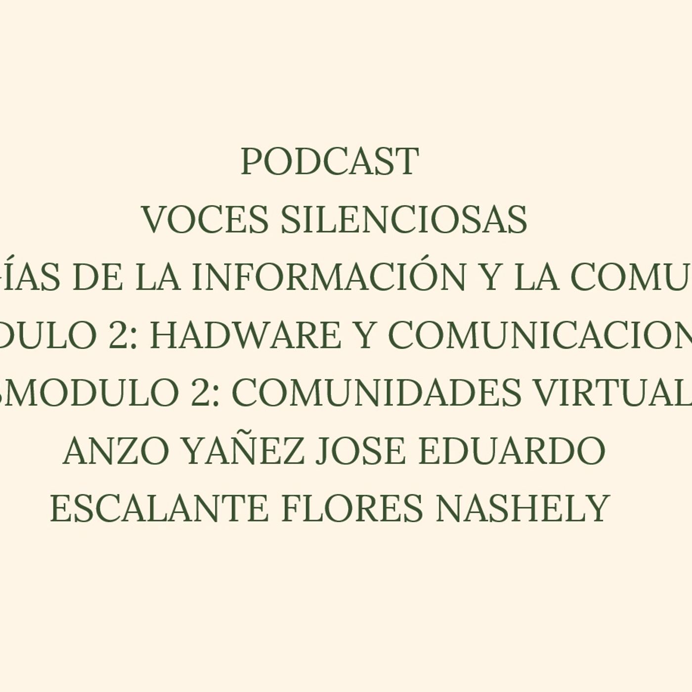 VOCES SILENCIOSAS podcast artwork