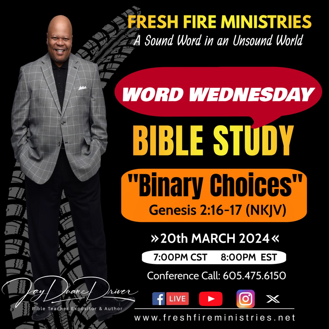 Word Wednesday Bible Study  "Binary Choices" Genesis 2:16-17 (NKJV) episode artwork