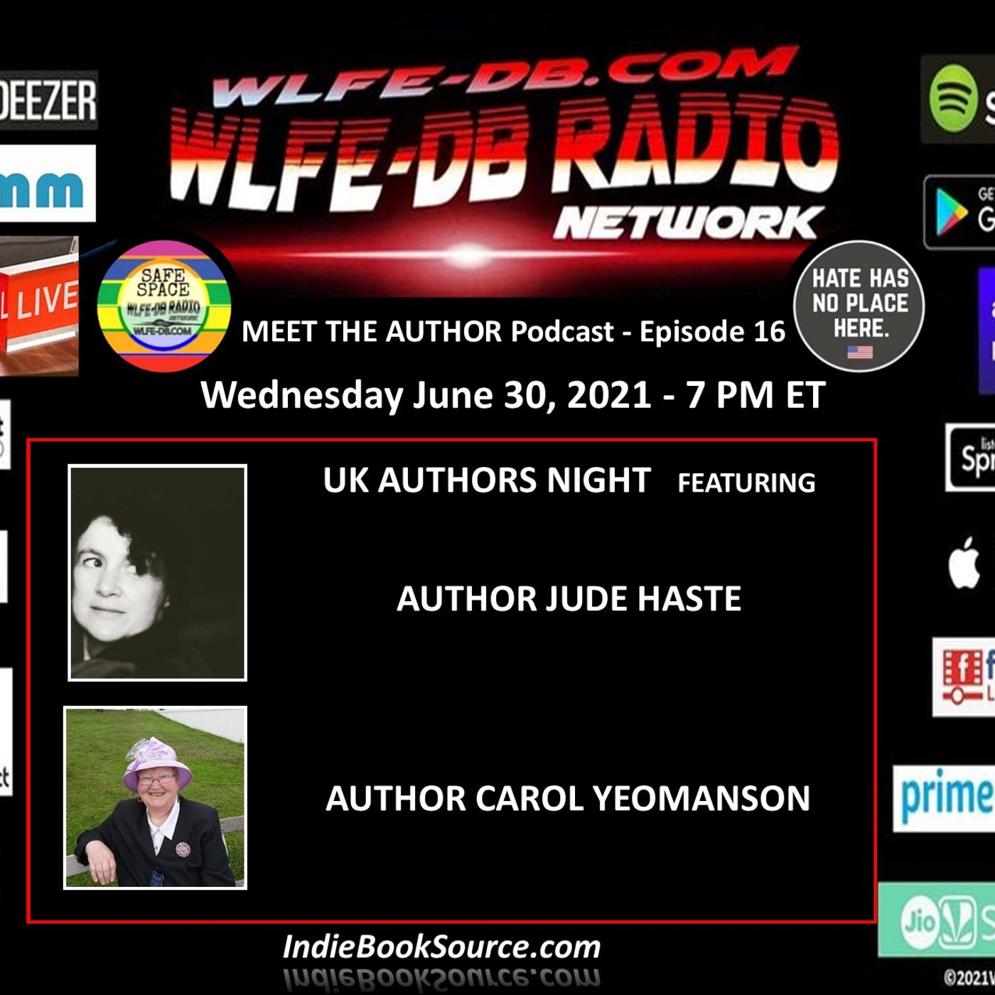 MEET THE AUTHOR Podcast - EPISODE 16 - JUDE HASTE & CAROL YEOMANSON