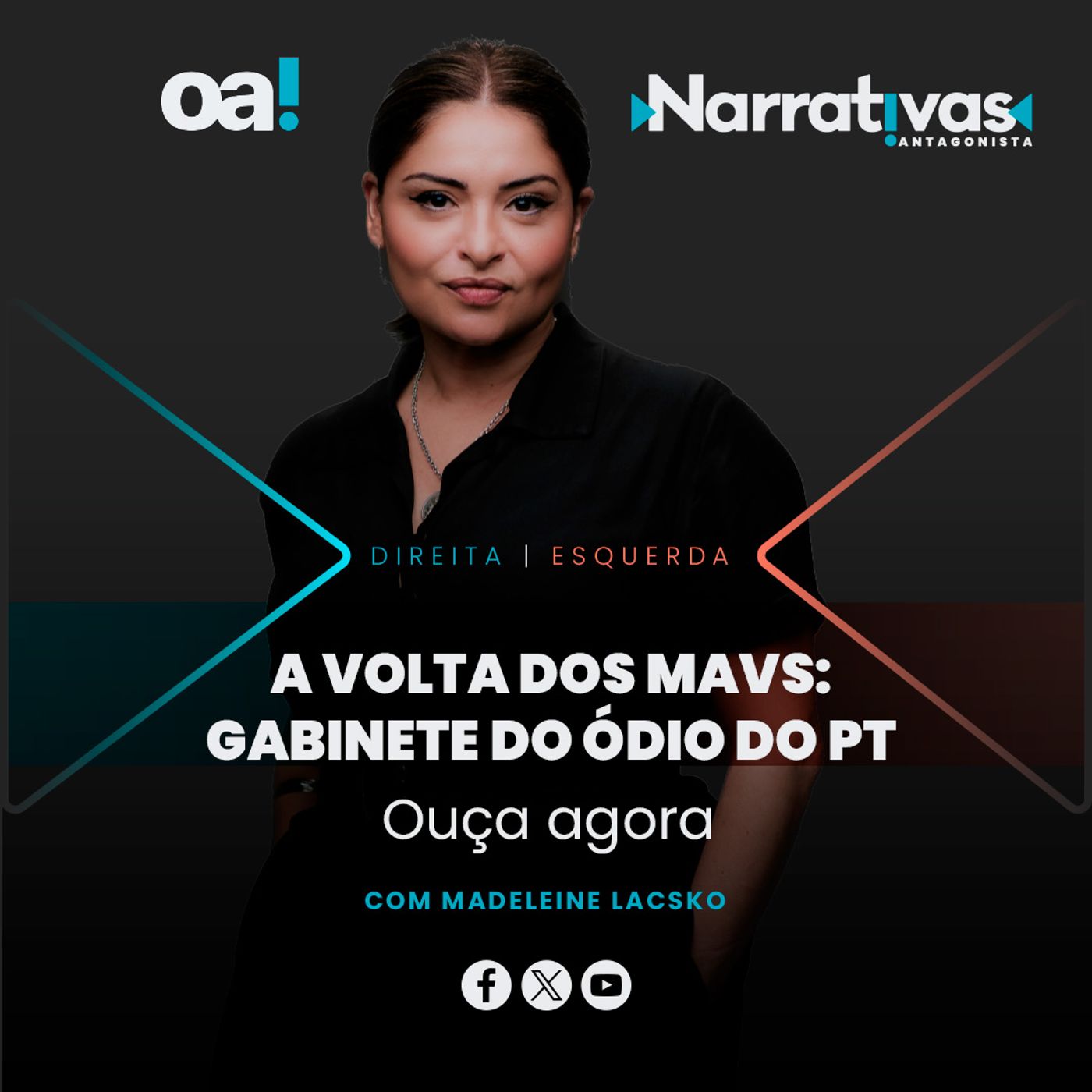 A volta dos MAVs: gabinete do ódio do PT | Narrativas #624 Madeleine Lacsko episode artwork