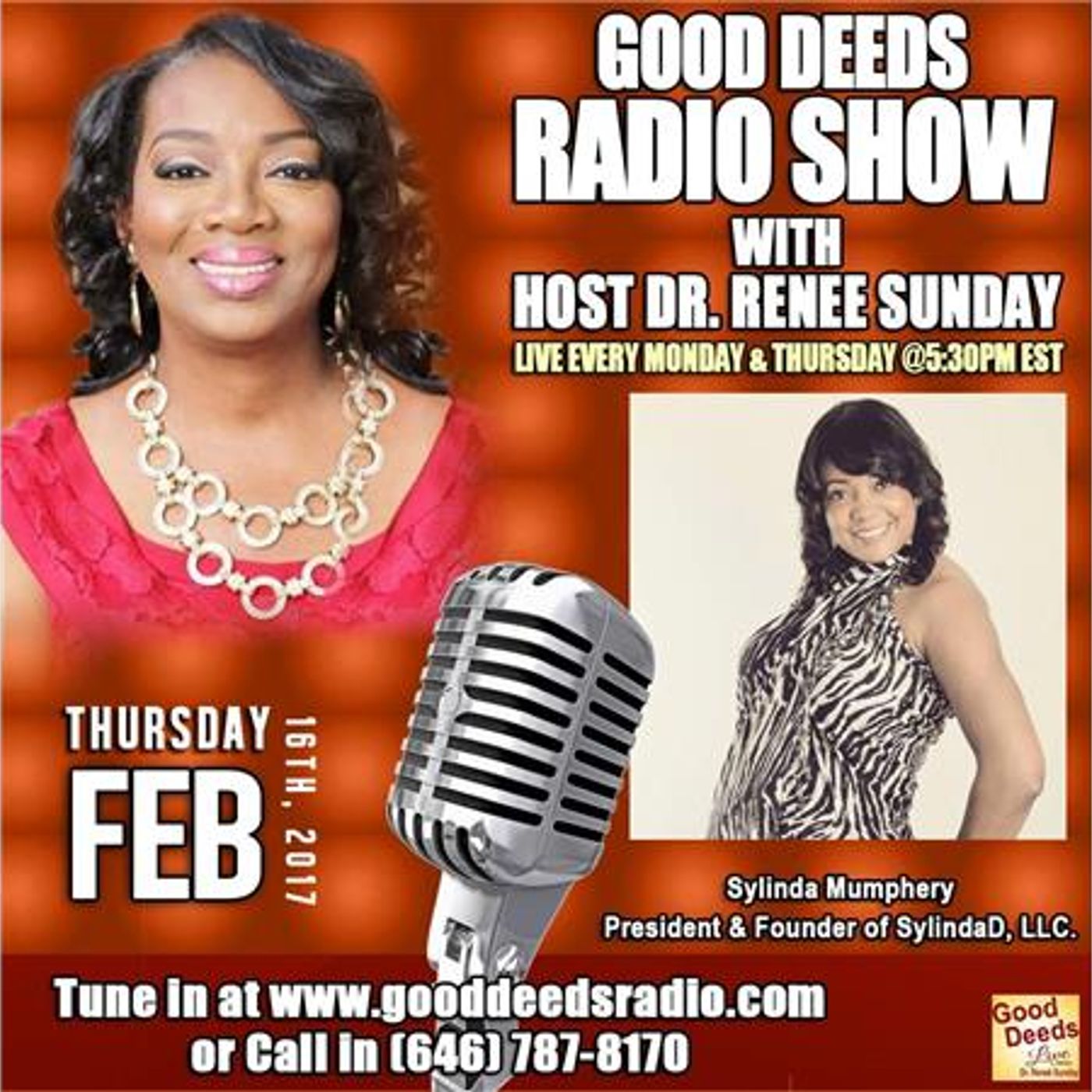 Sylinda Mumphery President and Founder of SylindaD shares on Good Deeds Radio episode artwork