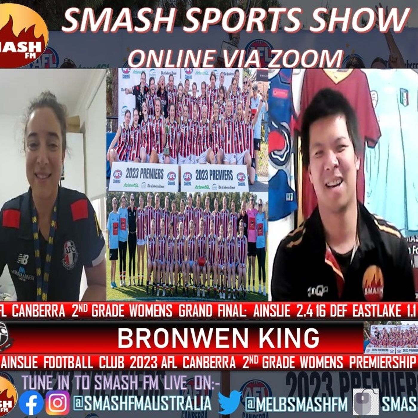 SSS10THYR: Ainslie FC AFL Canberra 2023 2nd Grade Women Premiership Interviews 071223