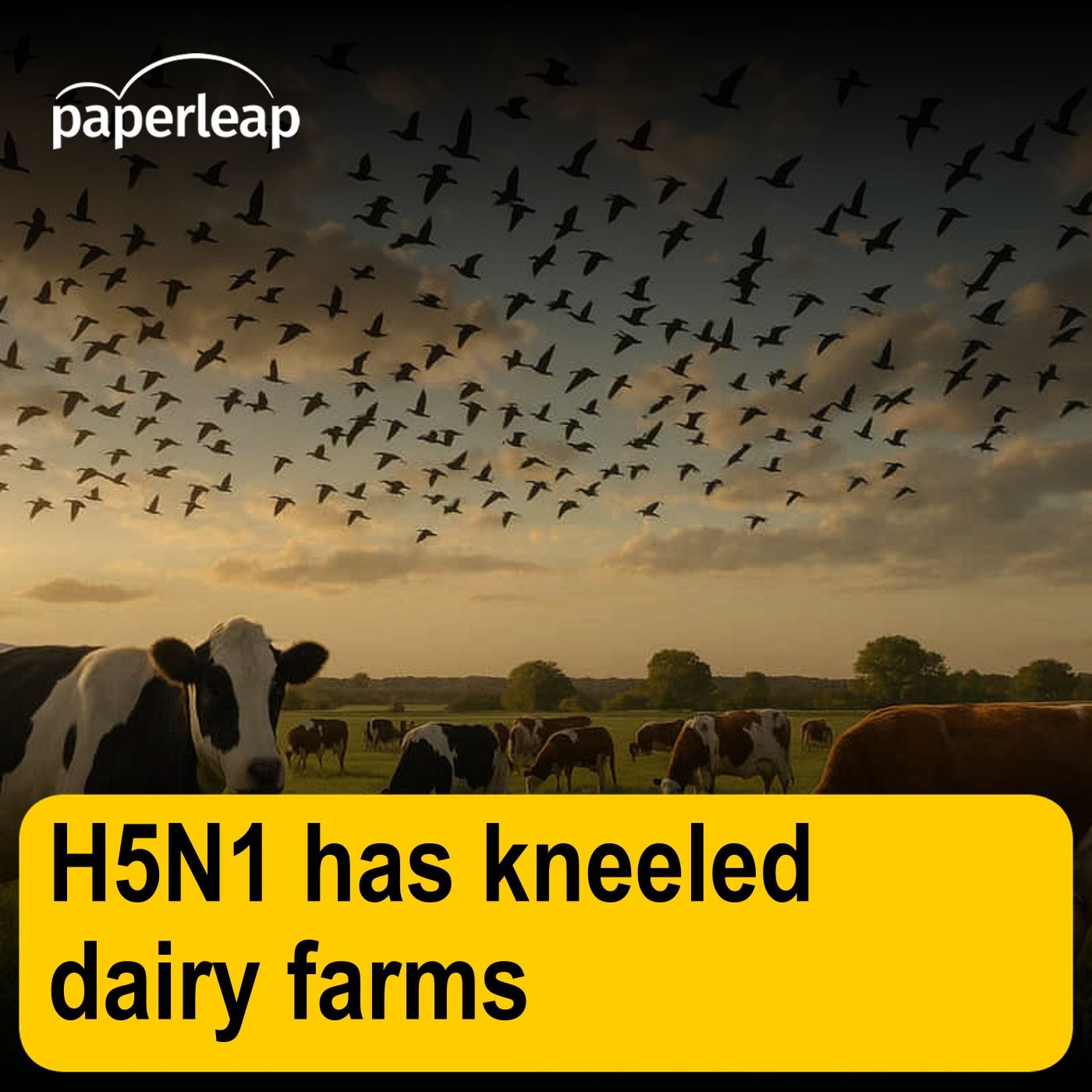H5N1 has kneeled dairy farms H5N1 has kneeled dairy farms