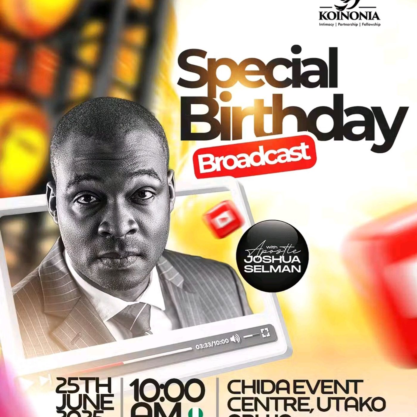 SPECIAL BIRTHDAY BROADCAST WITH APOSTLE JOSHUA SELMAN || 25 | 06 | 2025 || COMPLETE SERVICE