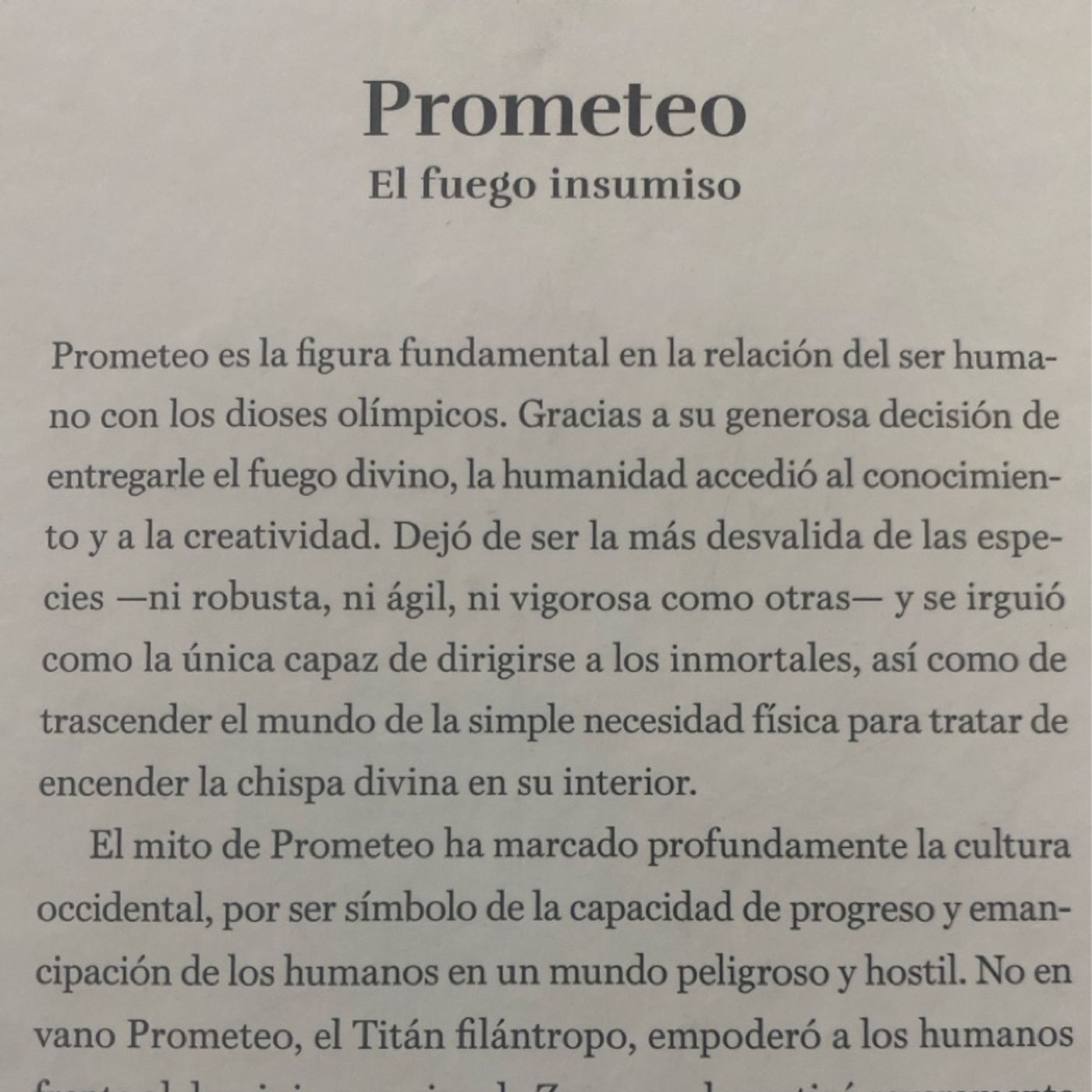 Descripción Prometeo, El Fuego Insumiso episode artwork