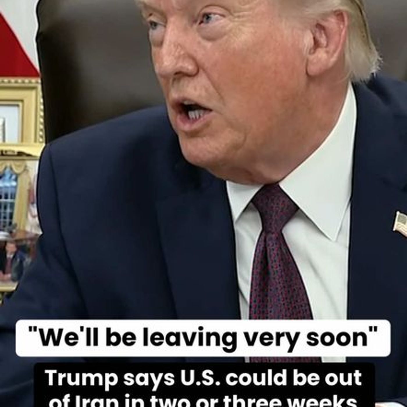President Trump told reporters Tuesday he expects the U.S. to wrap up its operations against Iran in "two weeks, maybe three." "We'll be lea episode artwork
