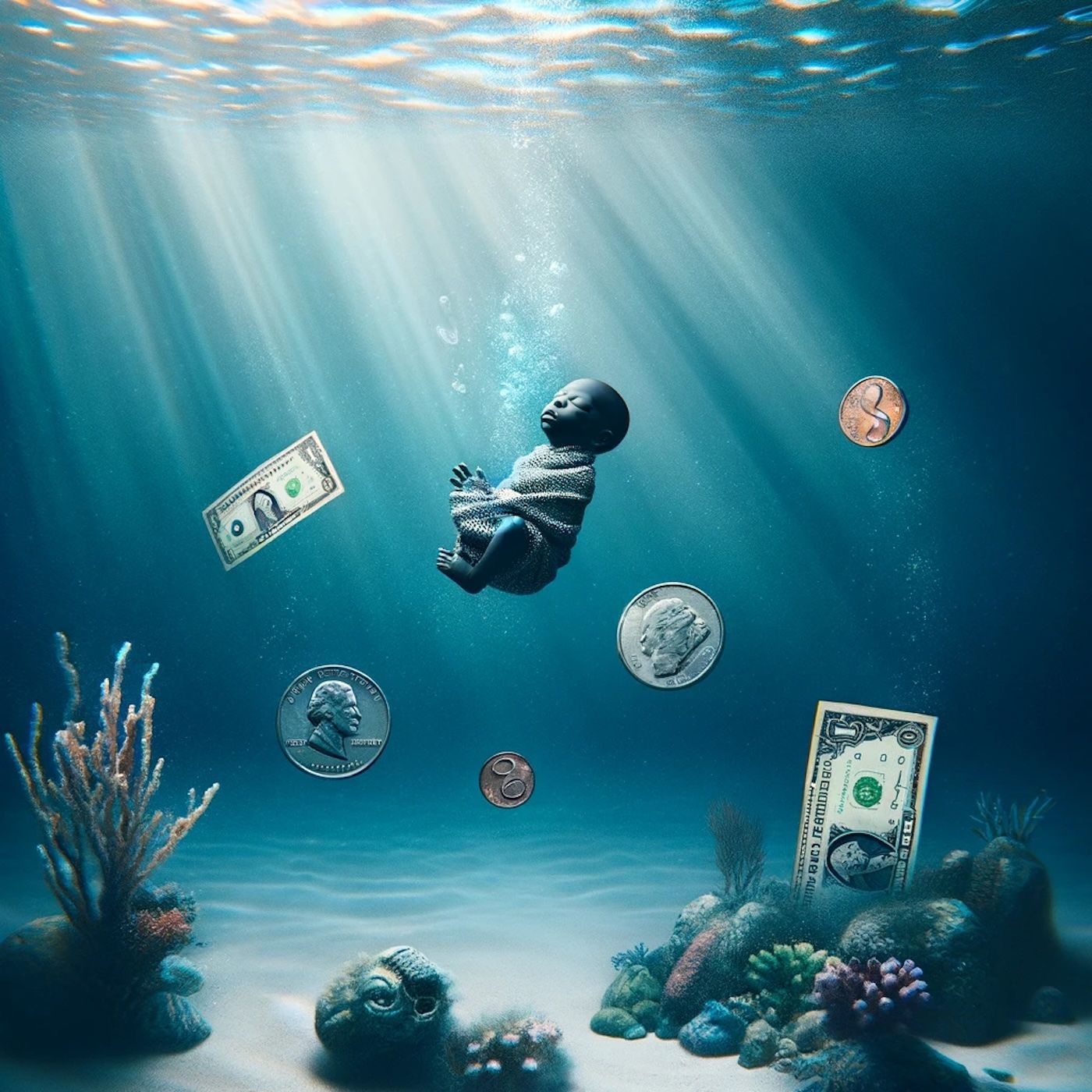 "I was born underwater, with three dollars and six dimes."