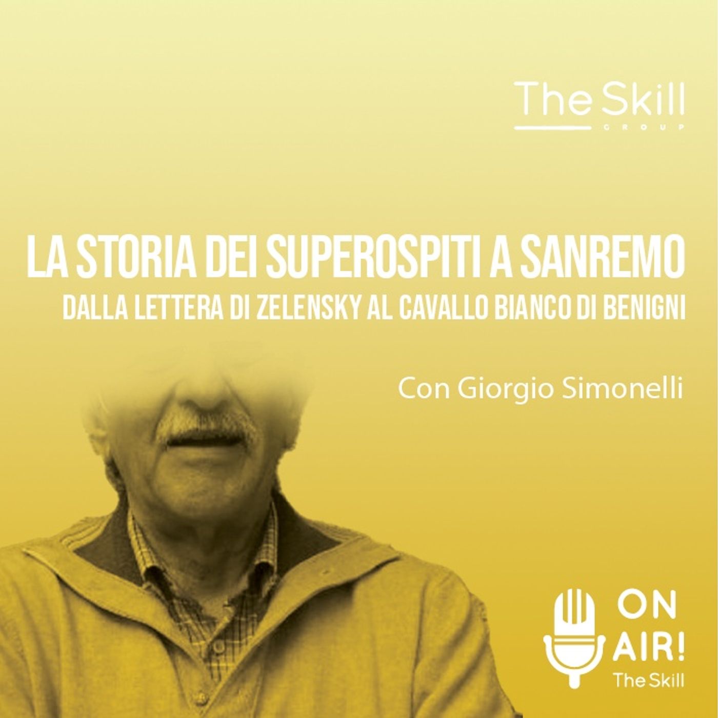 Ep. 82 - La storia dei superospiti a Sanremo: dalla lettera di Zelensky al cavallo bianco di Benigni. Con Giorgio Simonelli episode artwork