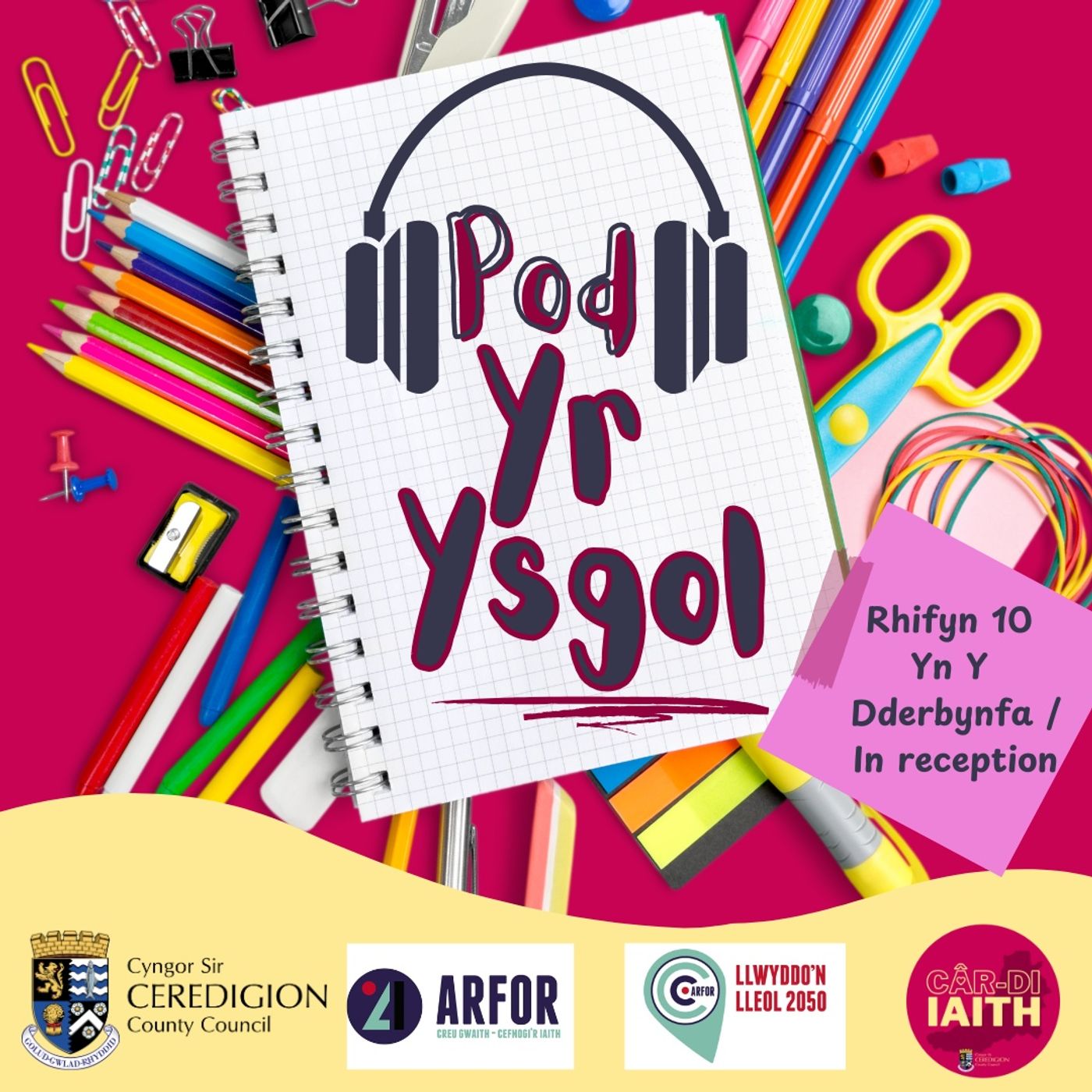 Rhifyn 10 - Yn Y Dderbynfa / In reception episode artwork