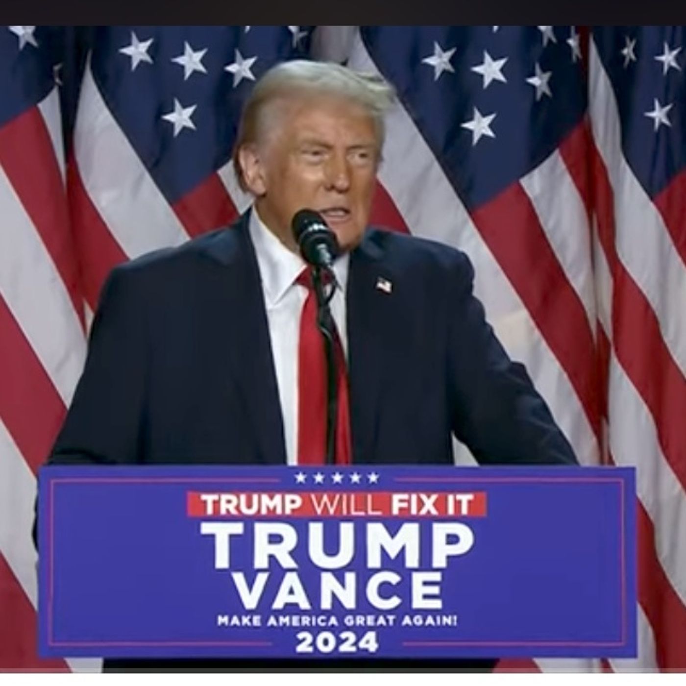 Donald Trump speaks after winning the 2024 Presidential Election episode artwork