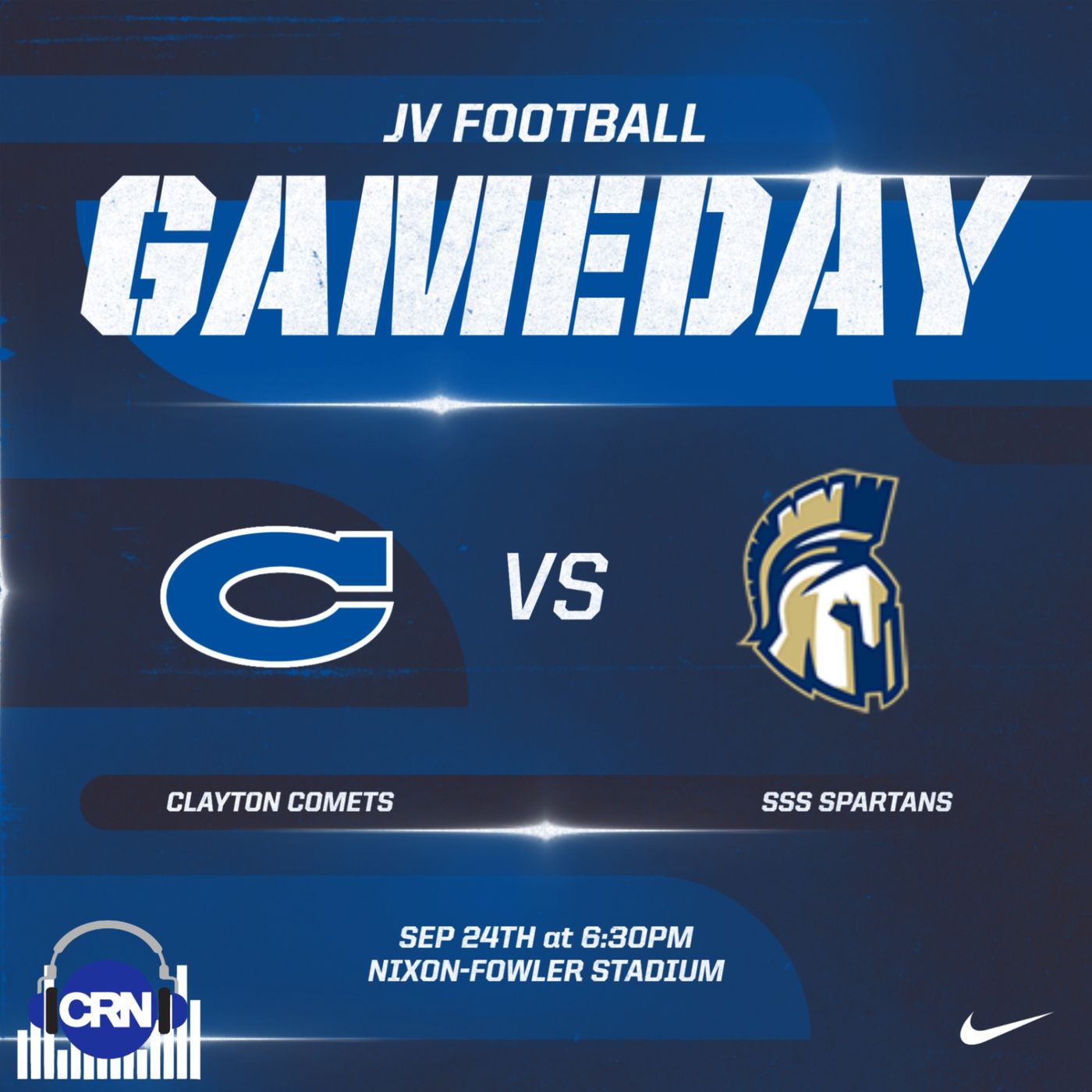 Conference Football Smithfield-Selma Spartans VS Clayton JV Comets