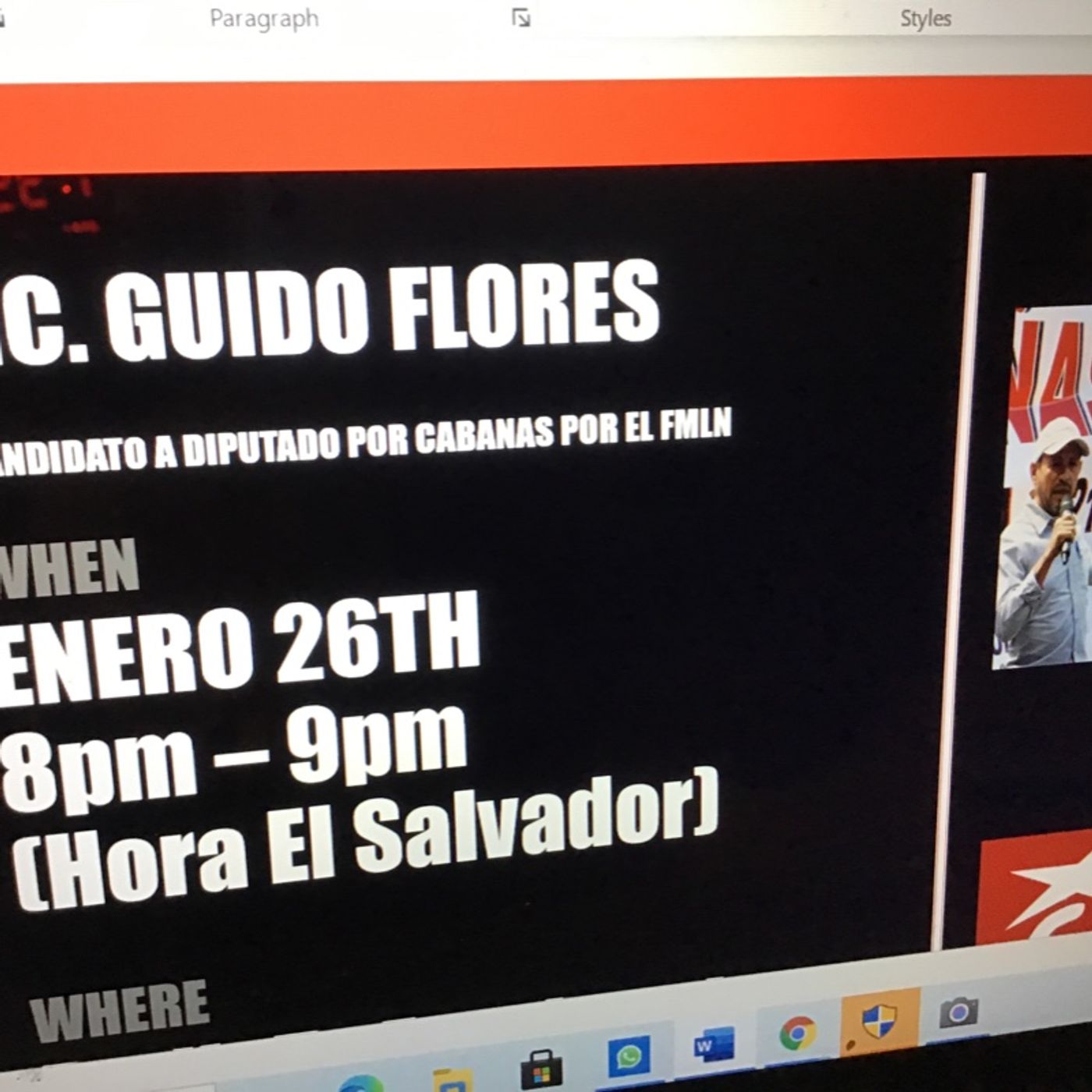 En vivo desde El Salvador