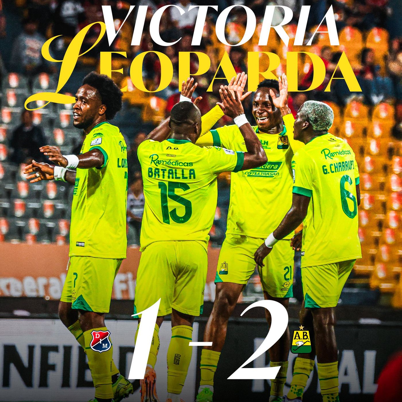 Corazón leopardo. Vuelve la victoria contra el DIM, 2-1.