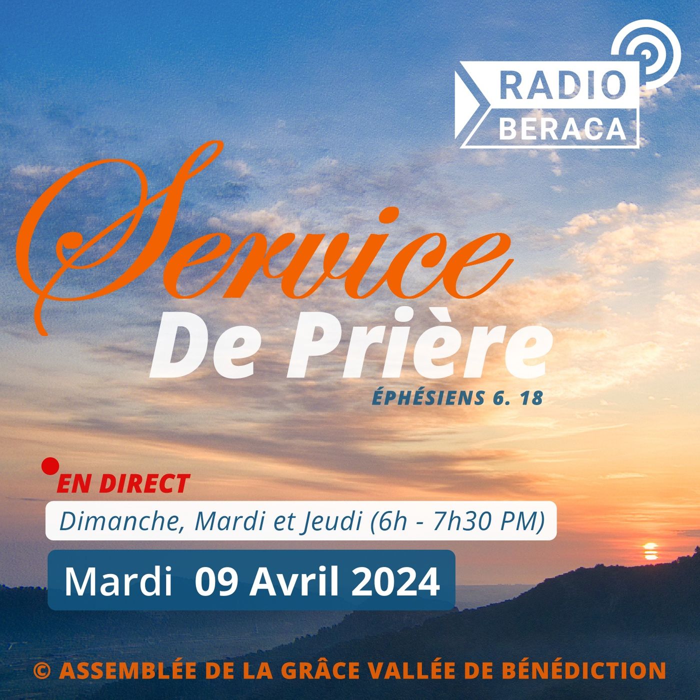 Mardi 09 Avril 2024.- Service de prière episode artwork