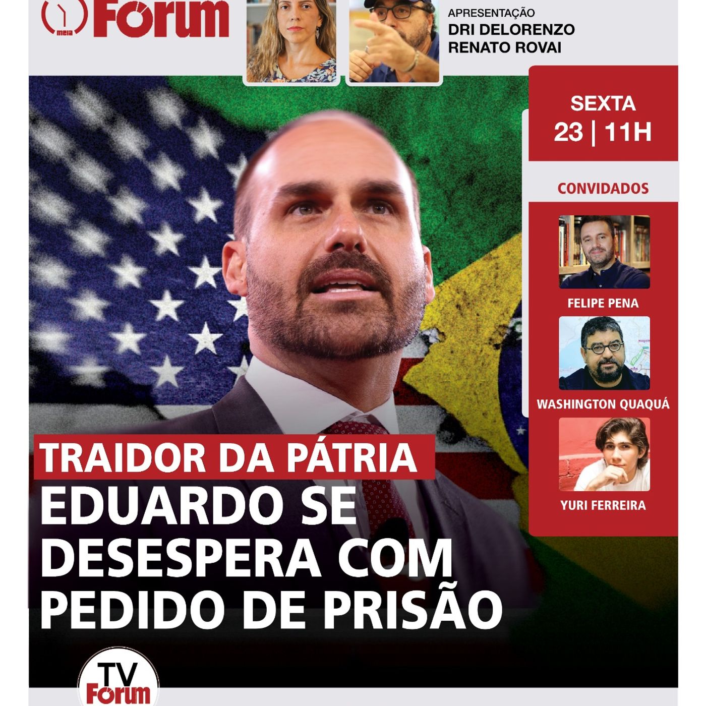 Eduardo Bolsonaro é chamado de traidor, pode ser preso e ameaça até advogado | Atentado em Brasília episode artwork