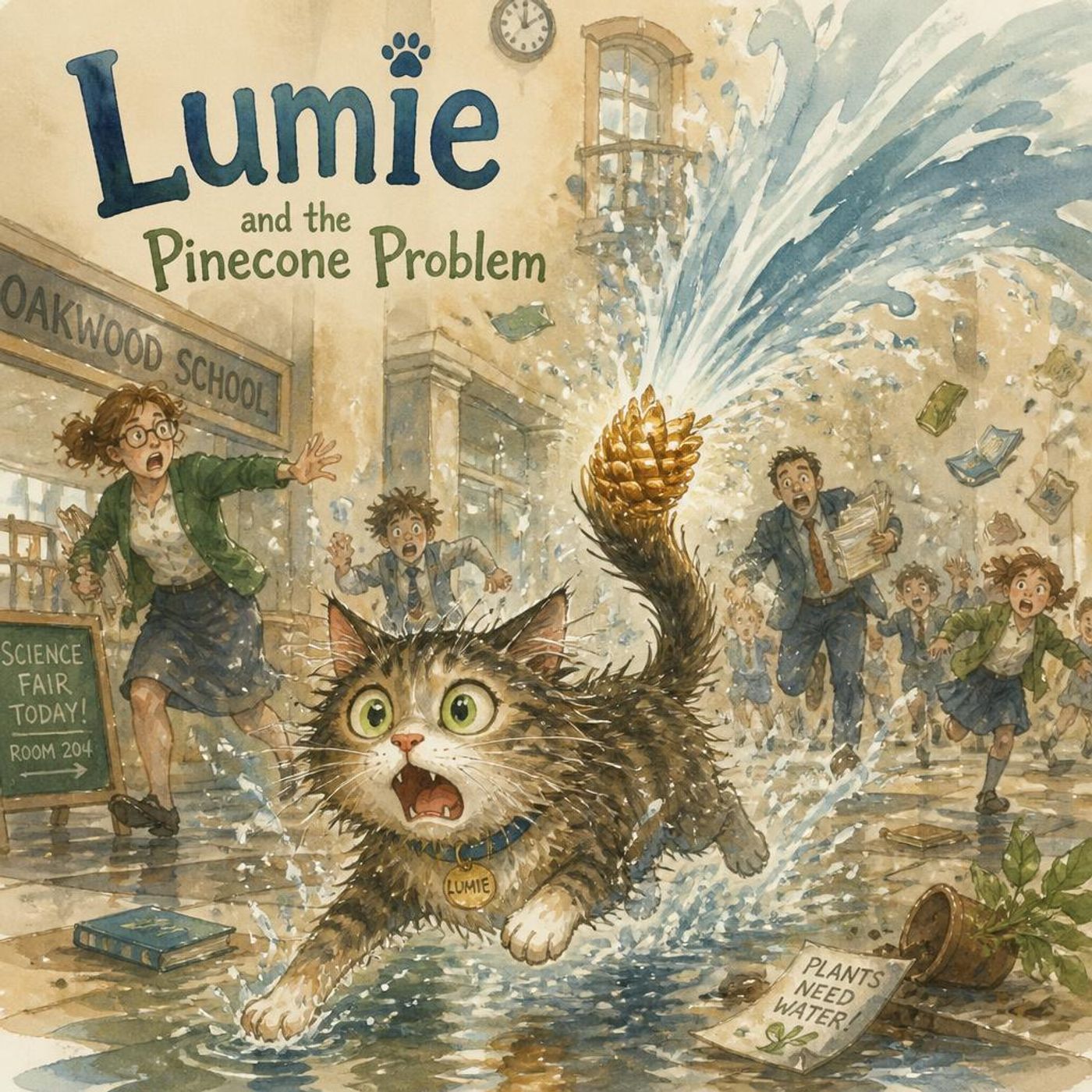 【動物の物語】猫のルミと、しっぽについた不思議なスプリンクラー episode artwork