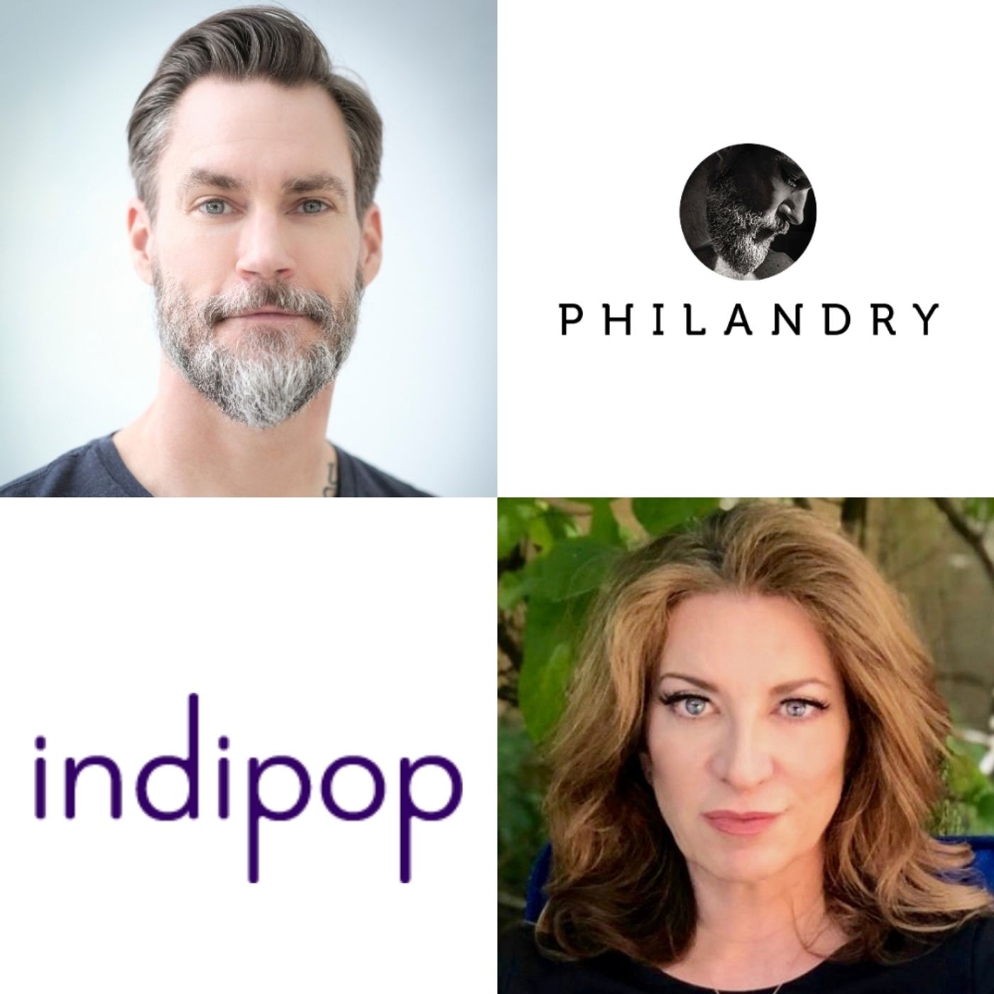 Melissa Blatt with indipop and Alec Laughlin with PHILANDRY episode artwork