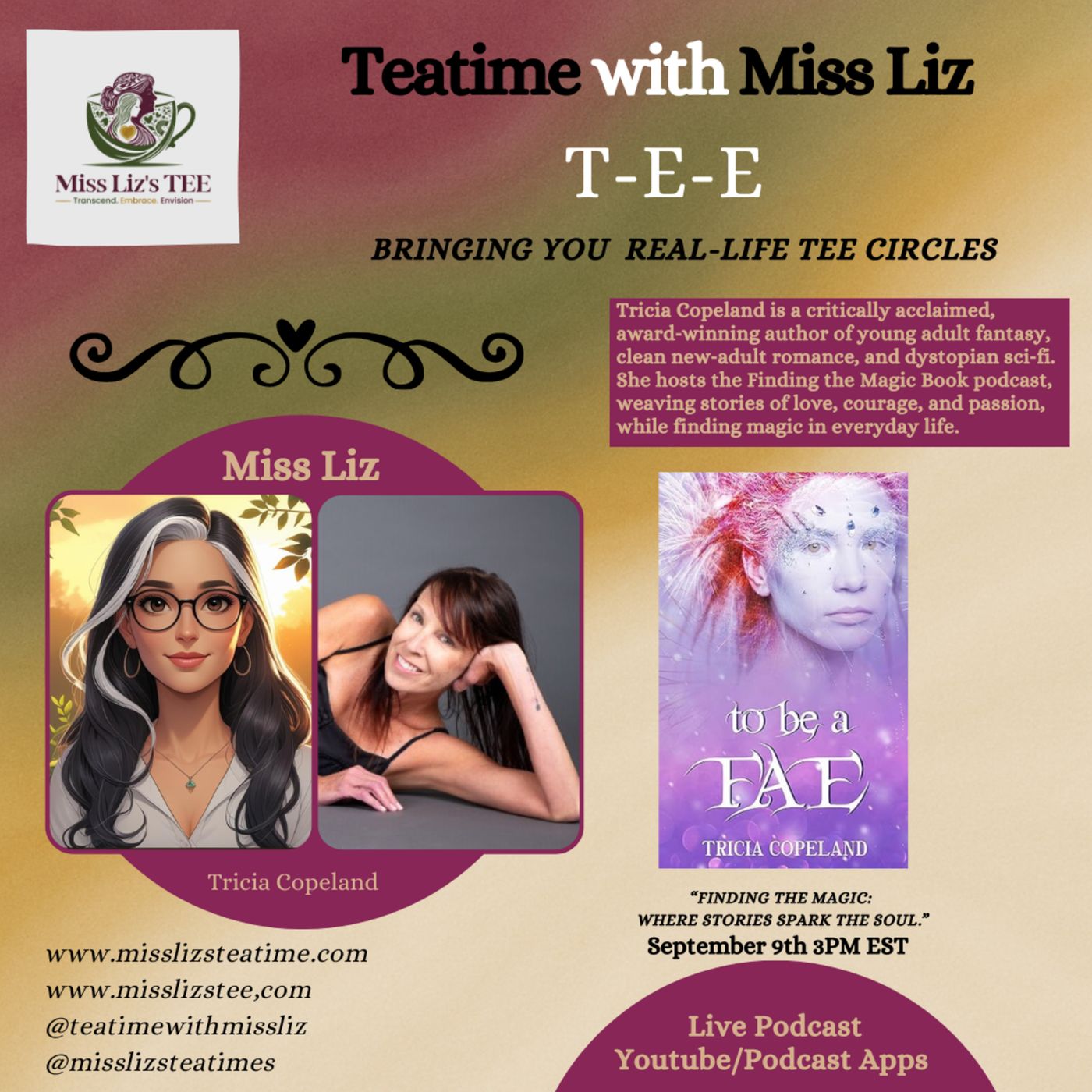 Miss Liz's Serves Tricia Copeland “Finding the Magic: Stories of Love Courage and Passion episode artwork