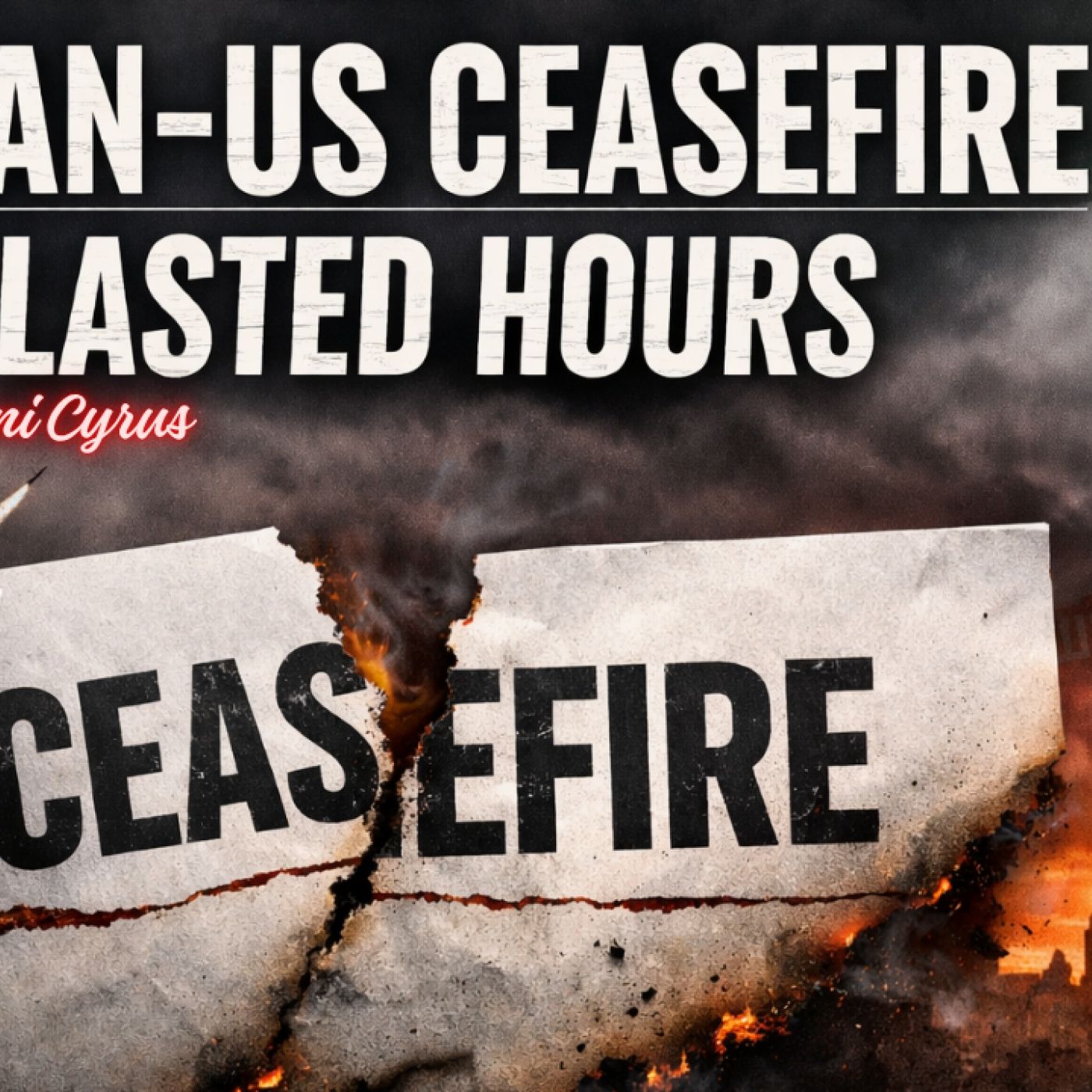 Iran-US Ceasefire Lasts Hours. Brilliant Plan