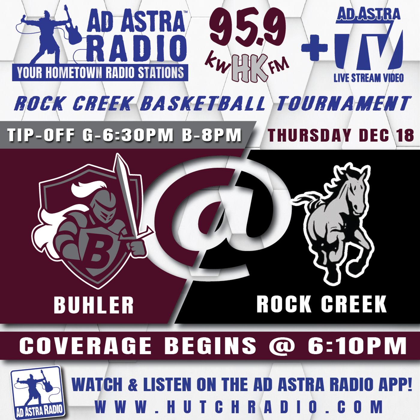 Buhler Crusaders vs Rock Creek Mustangs High School Basketball (Flurry on Flush Tournament-December 18, 2025) episode artwork
