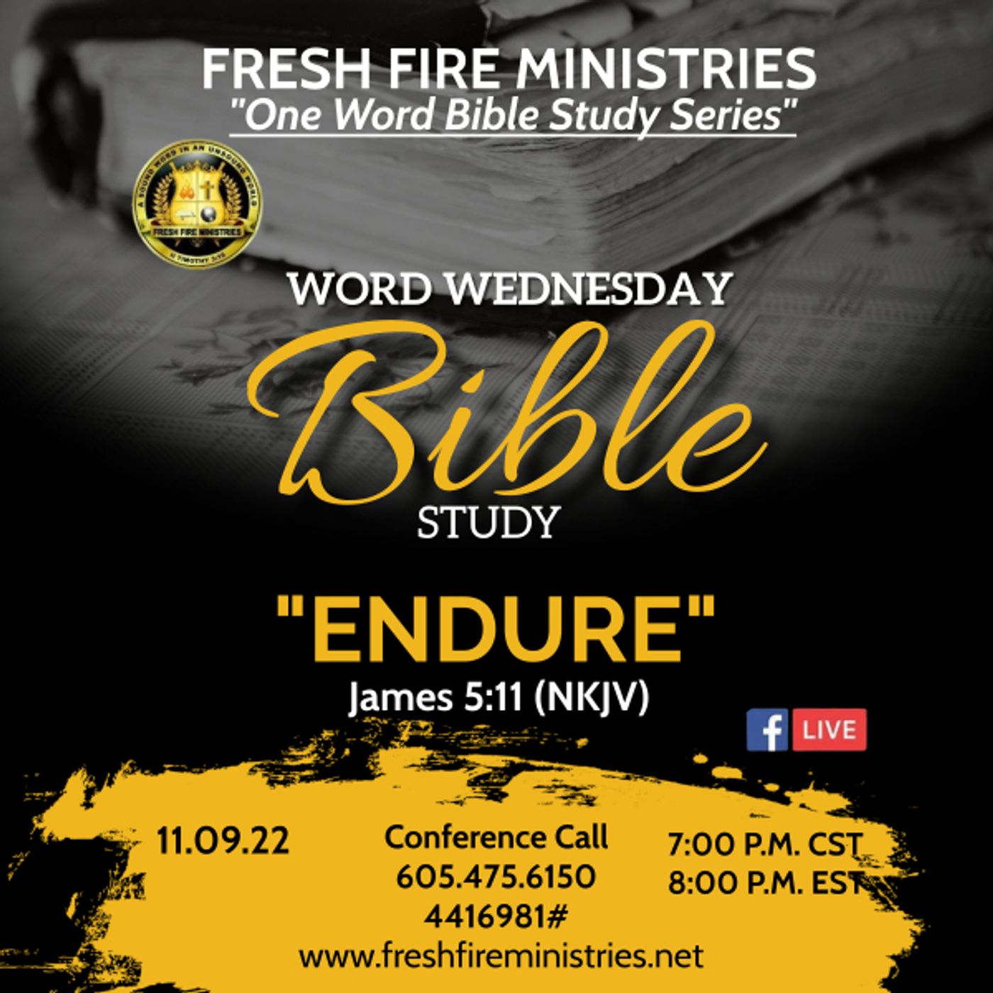 One Word Bible Study Series "Endure" James 5:11 (NKJV) episode artwork