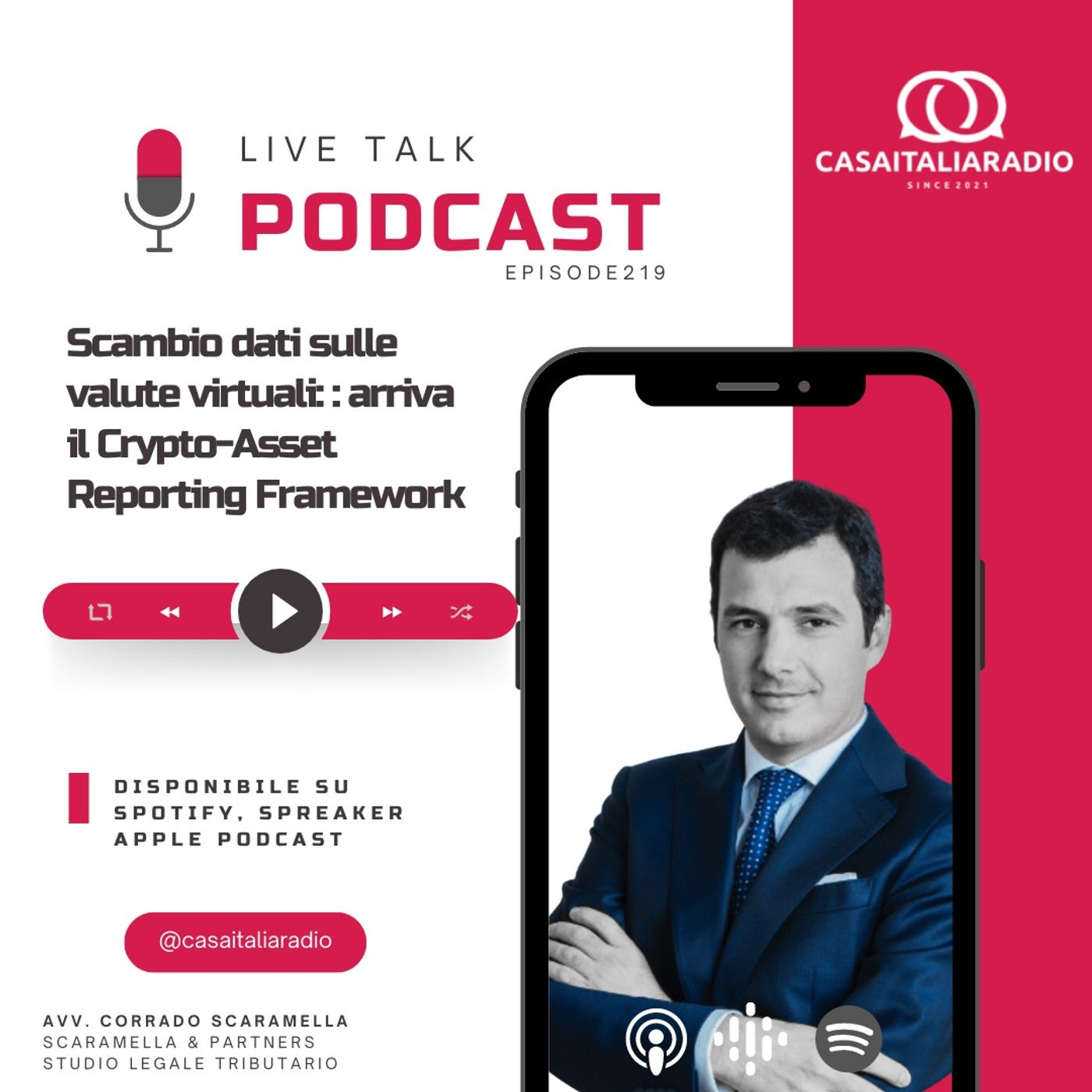 BM - Puntata n. 219 - Scambio dati sulle valute virtuali: arriva il Crypto-Asset Reporting Framework (Carf)￼ episode artwork
