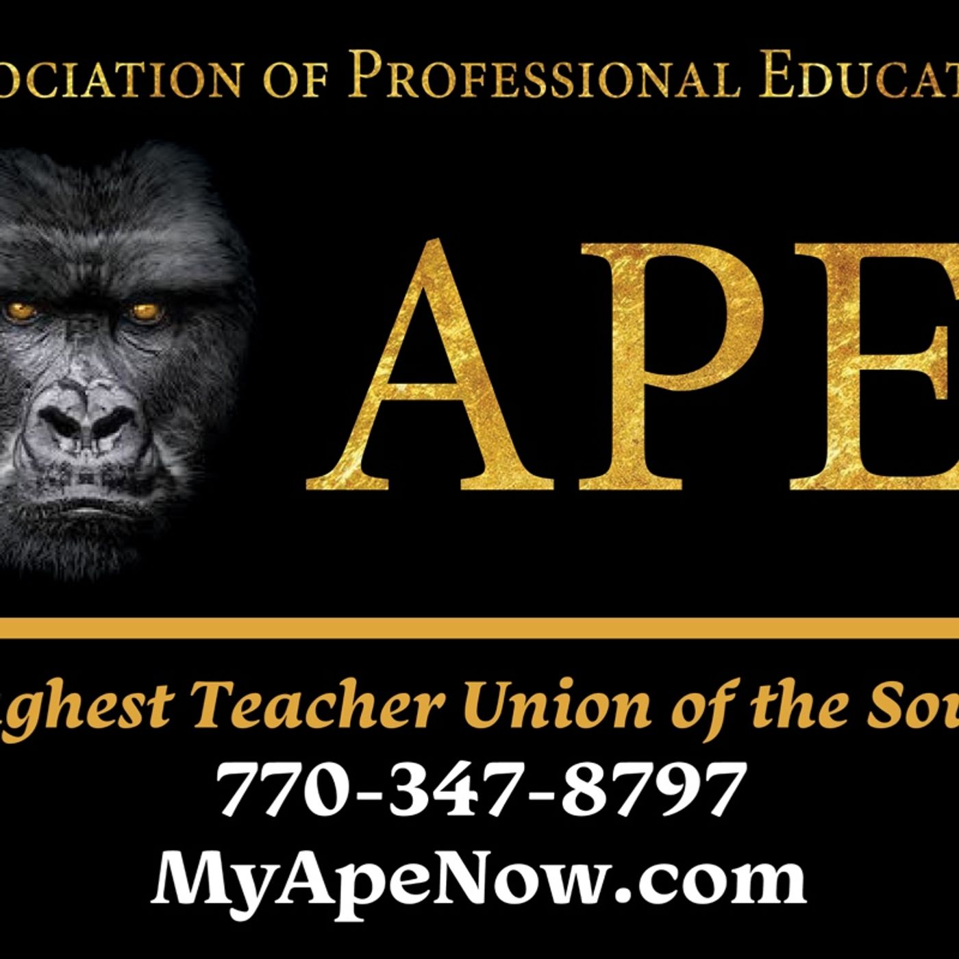 APE billboard signs throughout Georgia episode artwork