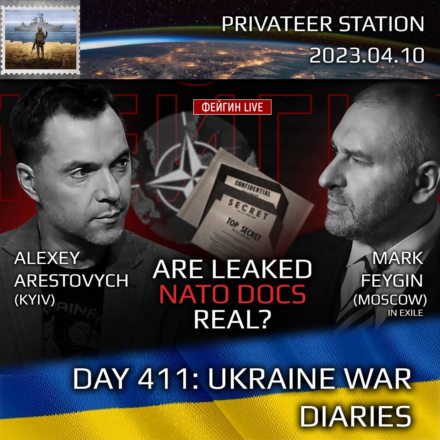 cover of episode War Day 411: Ukraine War Chronicles with Alexey Arestovych & Mark Feygin