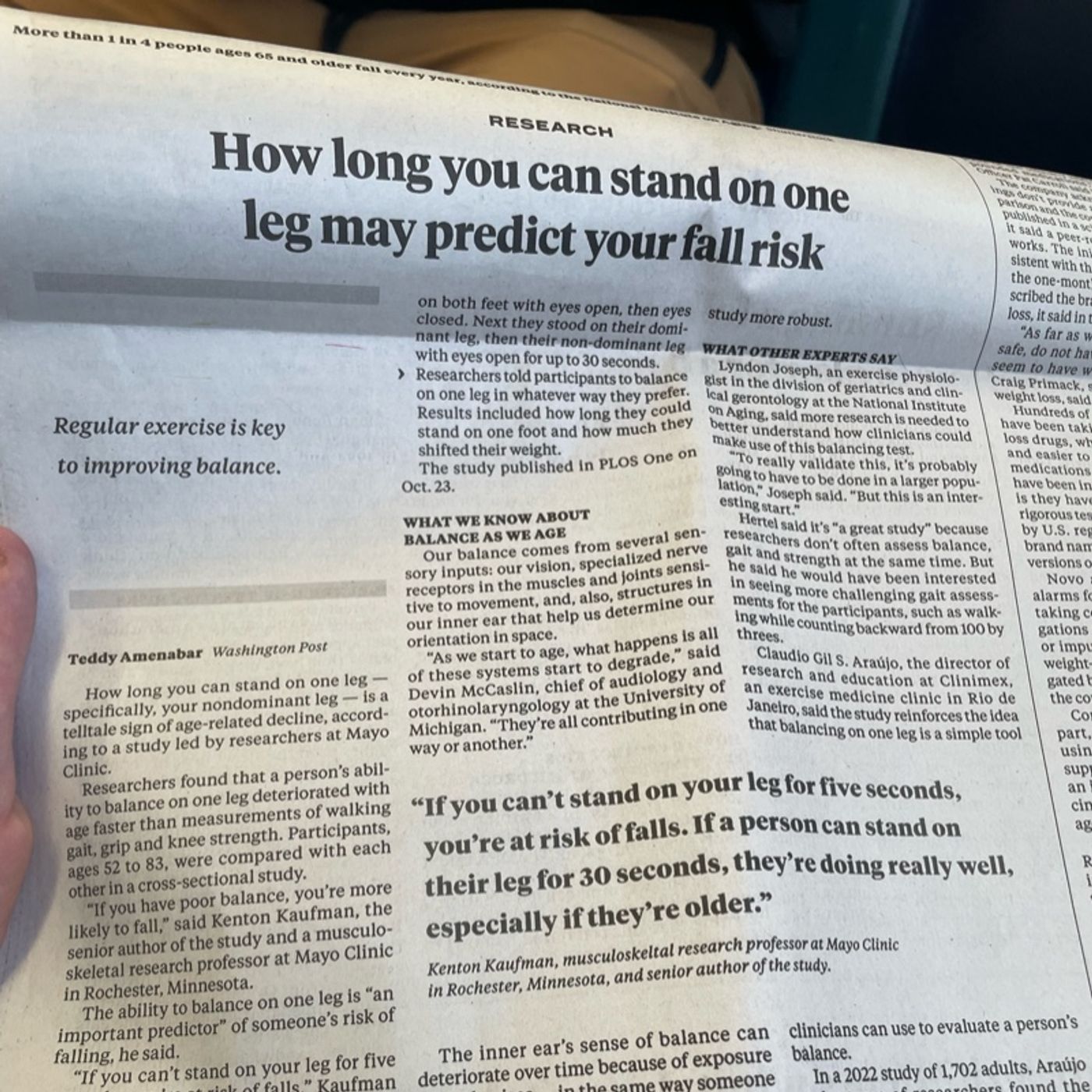 Researchers Are Getting One Leg Up on Fall Risks 11-2-24 episode artwork