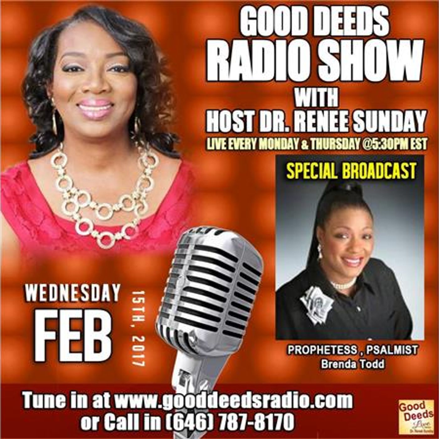 WOMEN WITH MANTLES.Prophetess,Prayer Strategist Brenda Todd shares on Good Deeds episode artwork