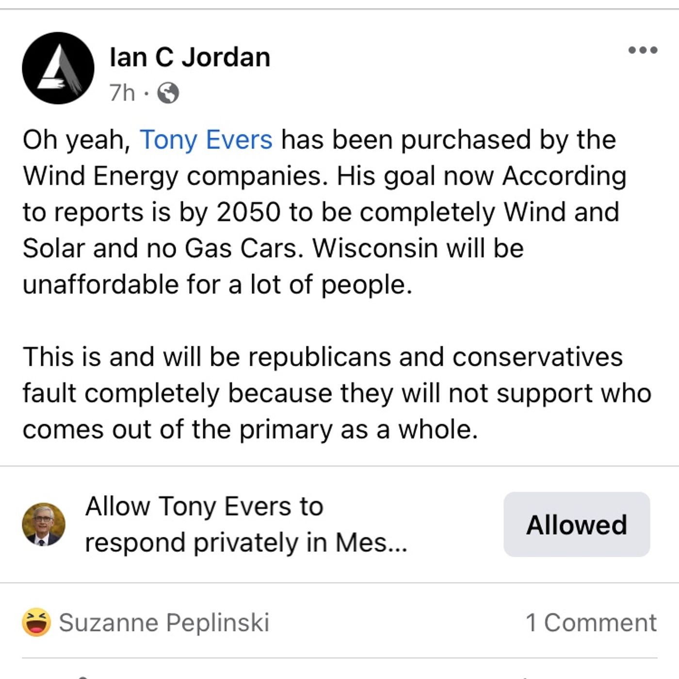 Wisconsin governor Tony Evers has been purchased By wind and solar energy companies episode artwork