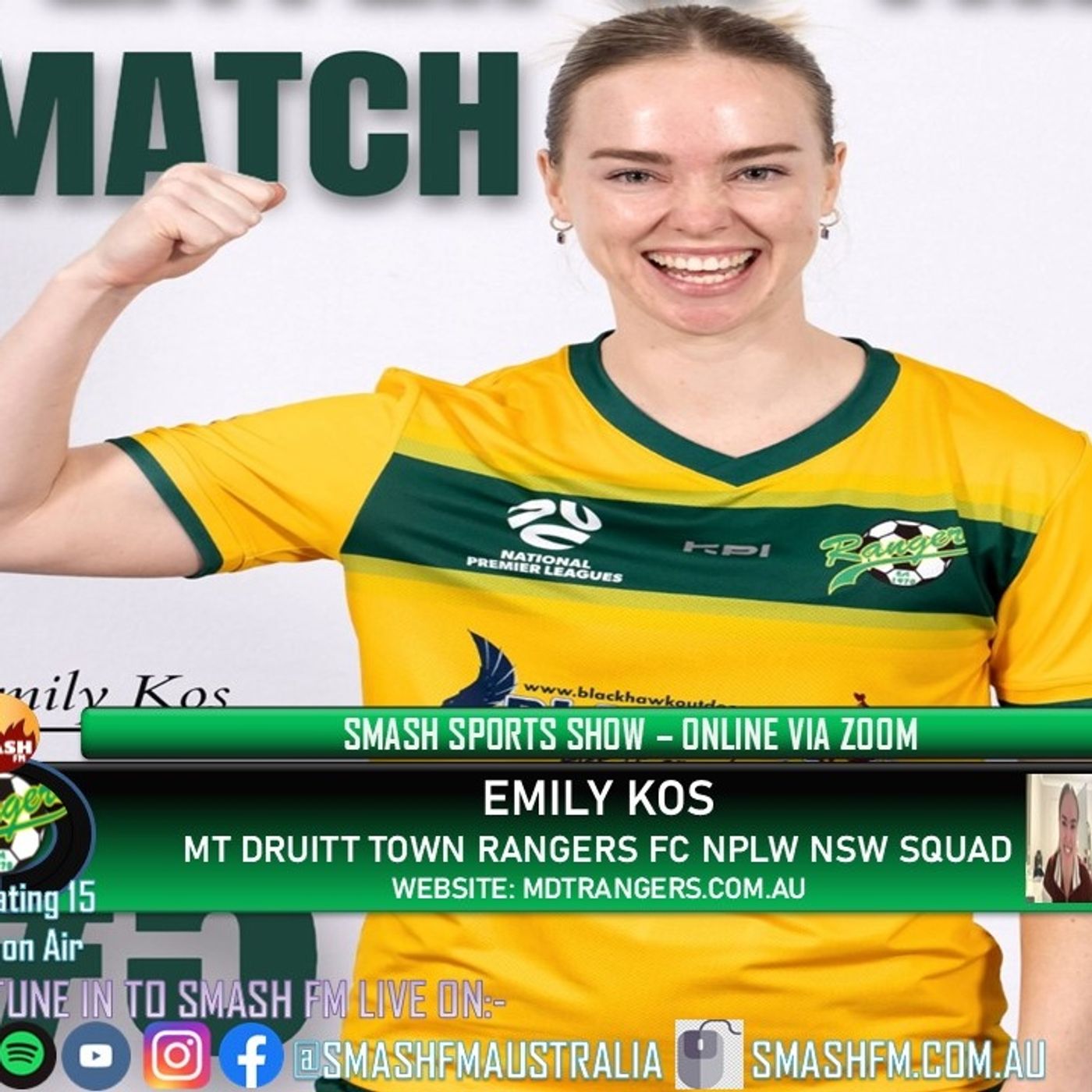 SSS15THYR: Mount Druitt Town Rangers FC NPLW25 Emily Kos Interviews 170425