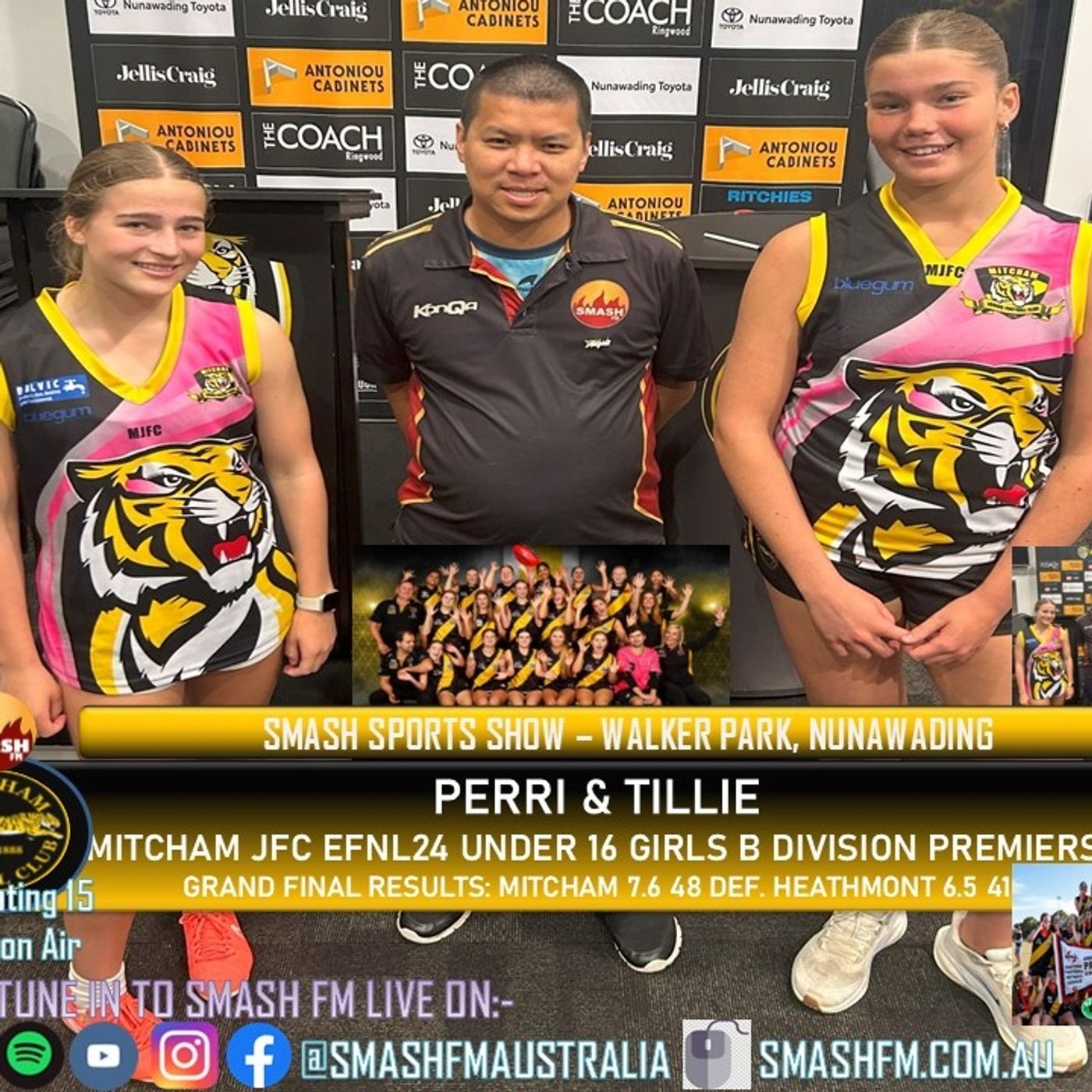 SSS15THYR: Mitcham JFC EFNL24 U16 Girls B Division Premiership Interviews 300425