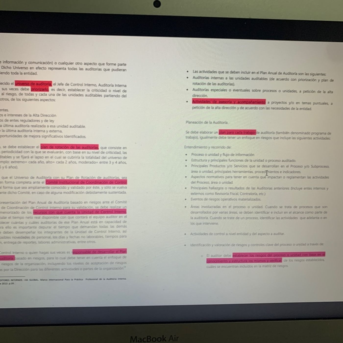 Rol evaluación y seguimiento (informes de ley)
