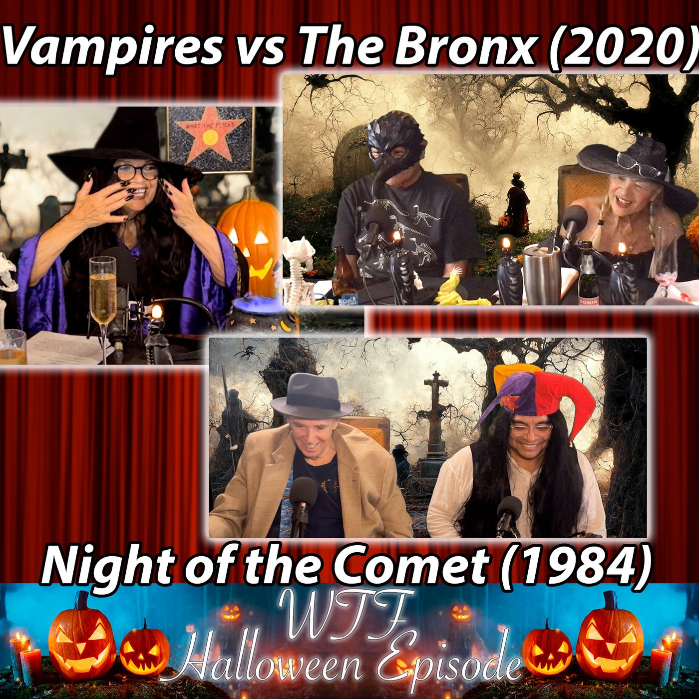 WTF Halloween "Vampires vs The Bronx" (2020) / "Night of The Comet" (1984) episode artwork
