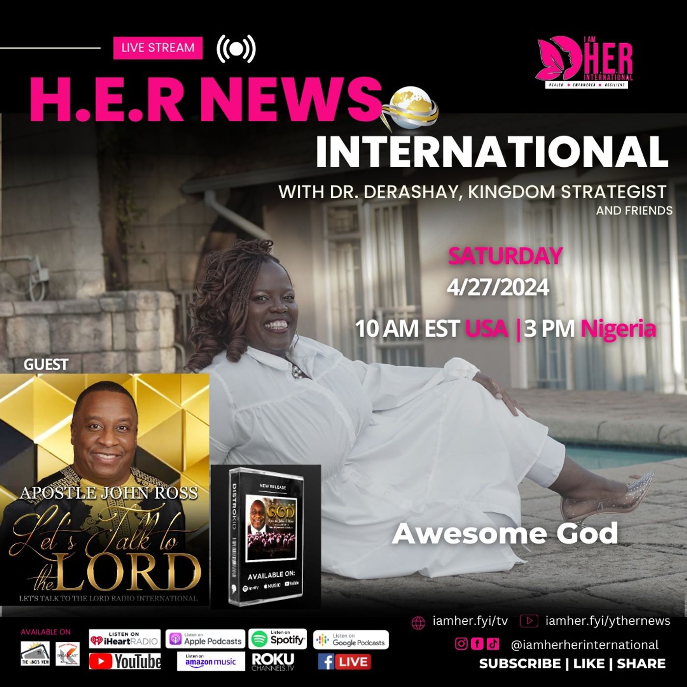 John E. Ross Awesome God + Gospel Industry Interview with Dr. Derashay, Kingdom Strategist