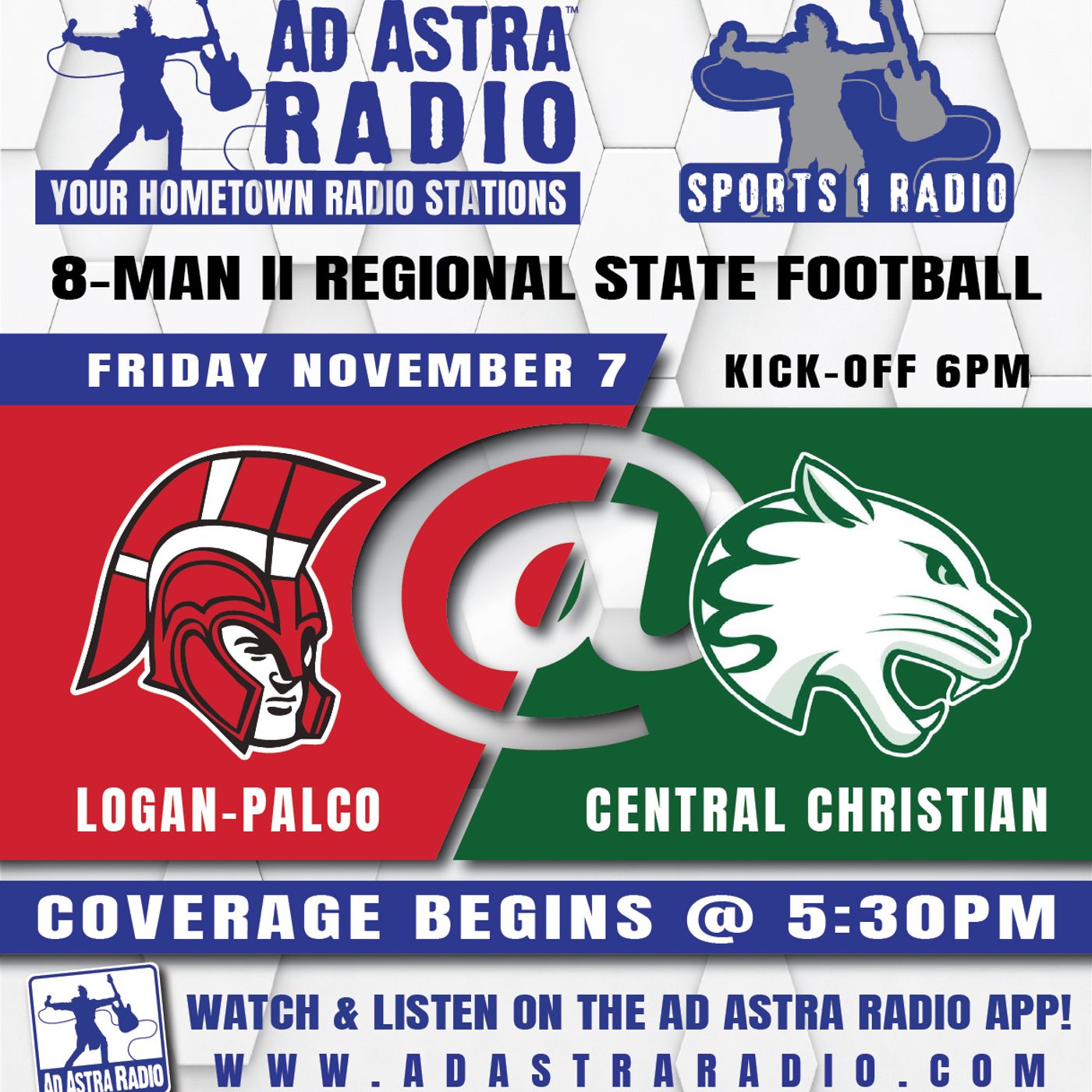 Logan-Palco Trojans at Hutchinson Central Christian Cougars Football (November 7, 2025) episode artwork
