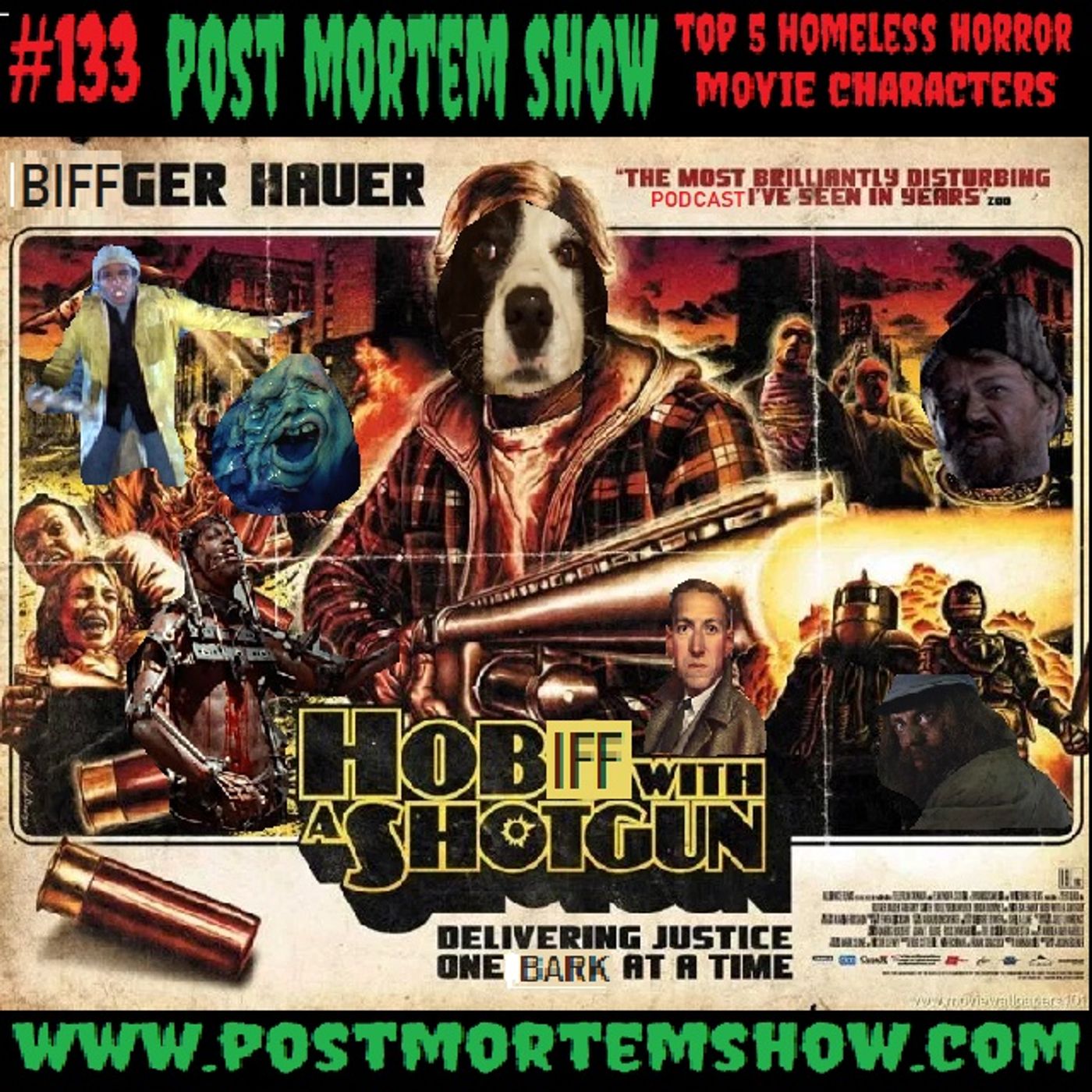 e133 - Brutal Bums of the B-War (Top 5 Homeless Horror Movie Characters) episode artwork