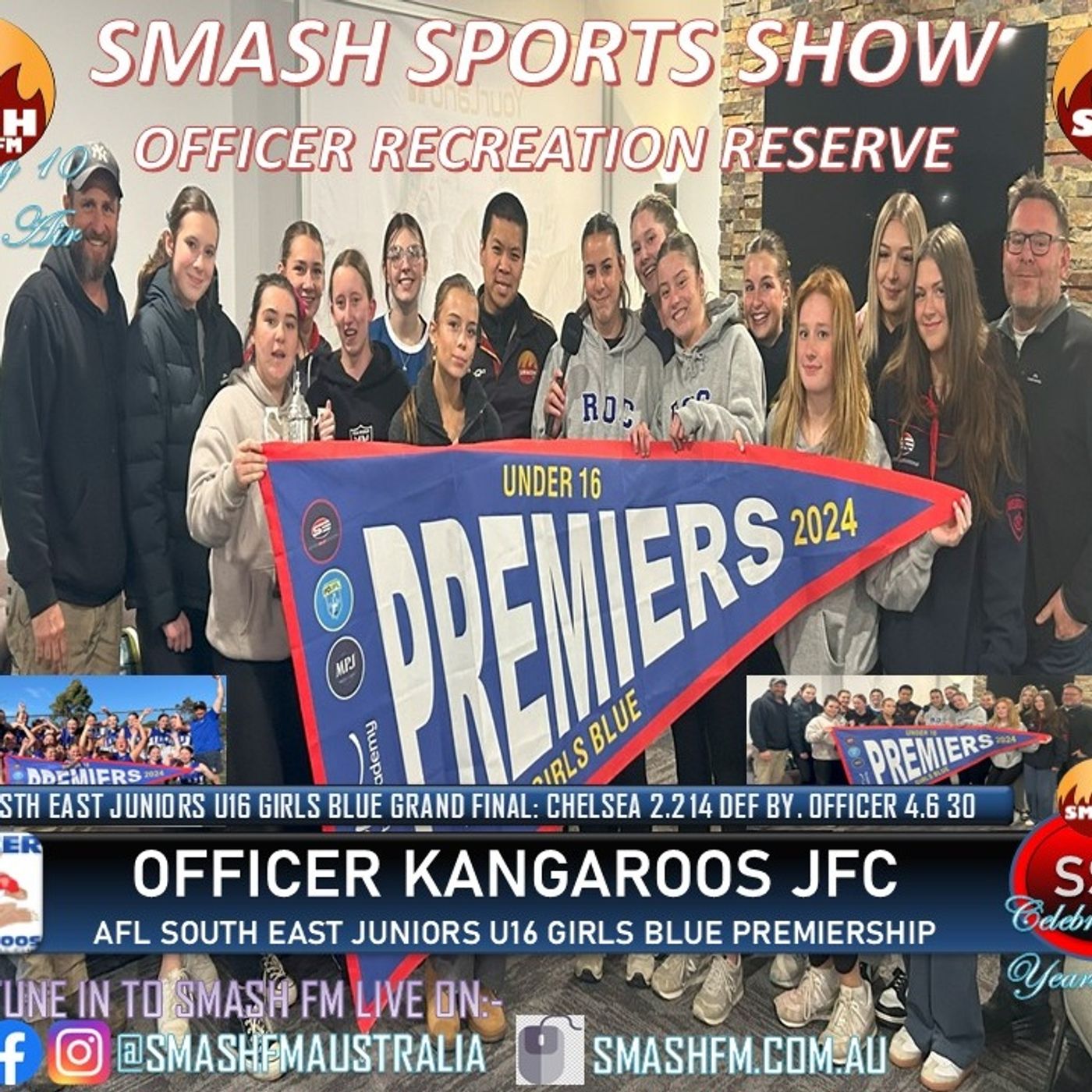 SSS10THYR: Officer Kangaroos JFC AFLSE24 U16 Girls Blue Premiership Interviews 190924