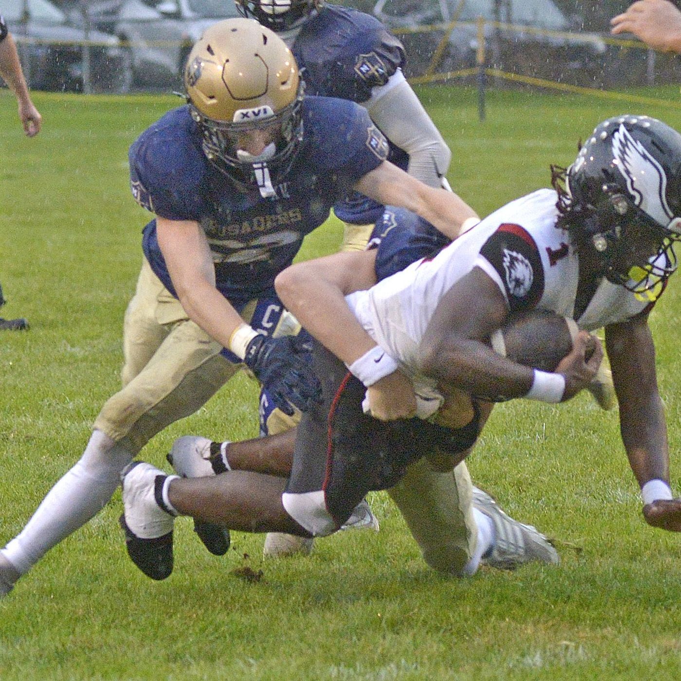 Jalen Callaway’s three-TD game powers Aurora Christian to win at Marquette in lightning-delayed game episode artwork