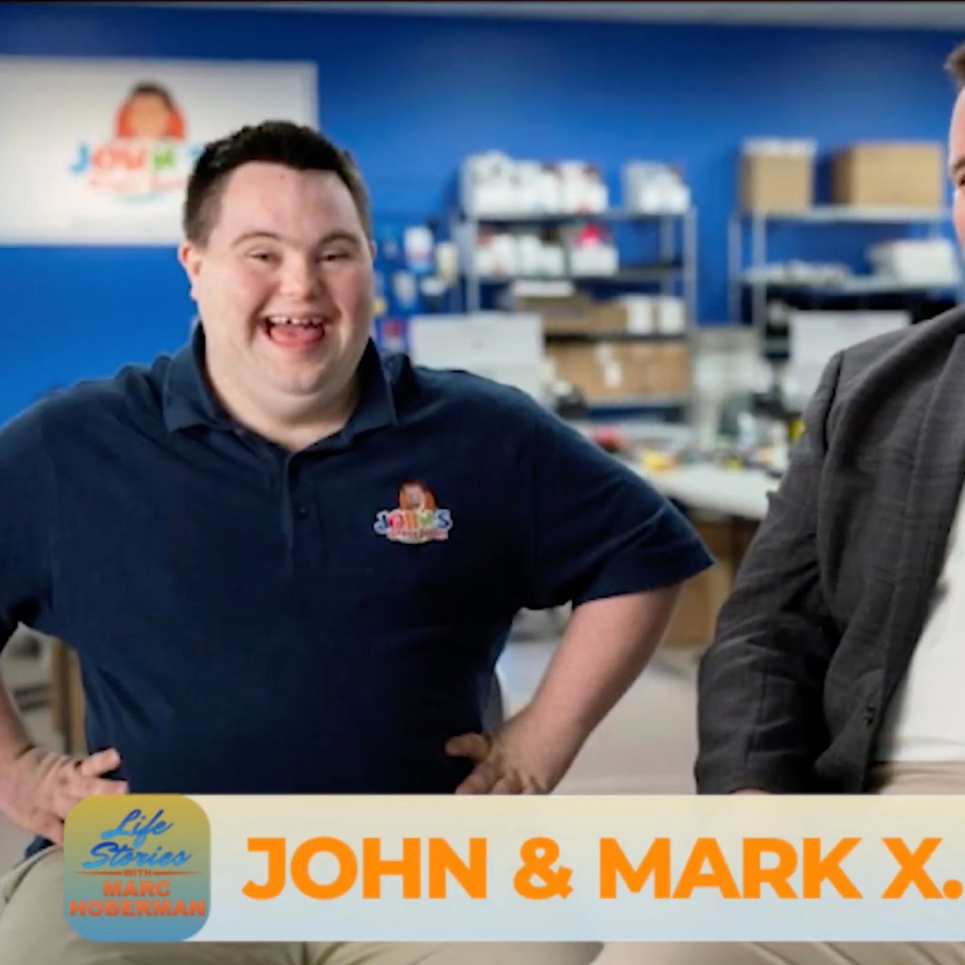 John and Mark X Cronin from John’s Crazy Socks on Life Stories with Marc Hoberman. episode artwork
